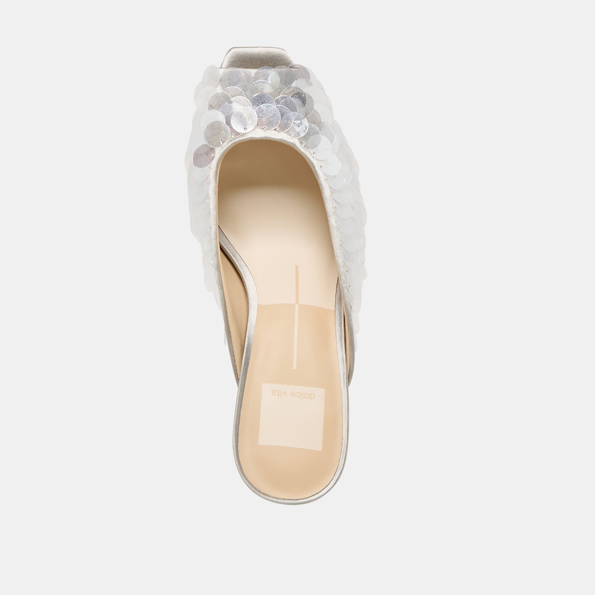 SAMARY CONFETTI HEELS SILVER SATIN - Image 8