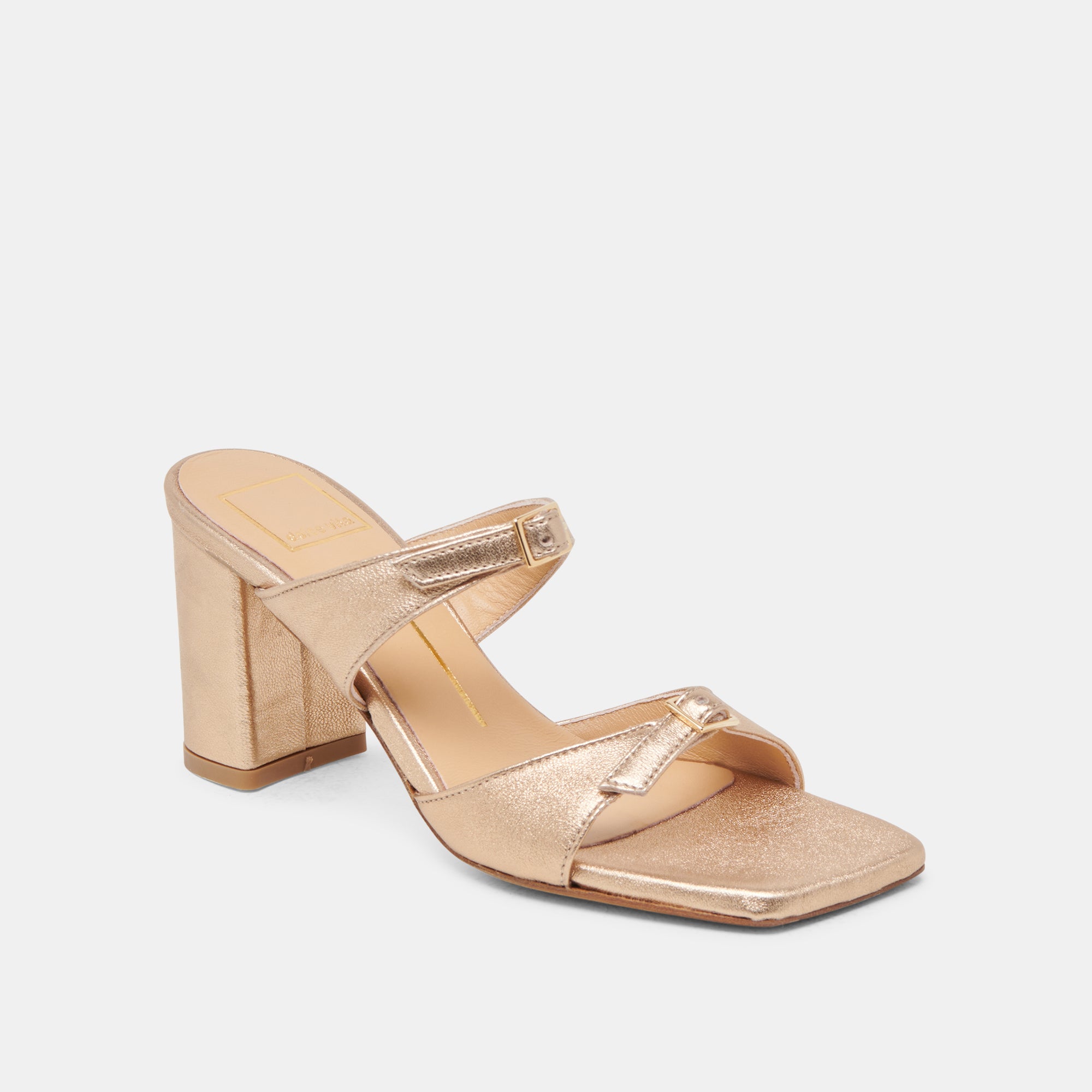 SHANE HEELS GOLD METALLIC LEATHER - Image 3