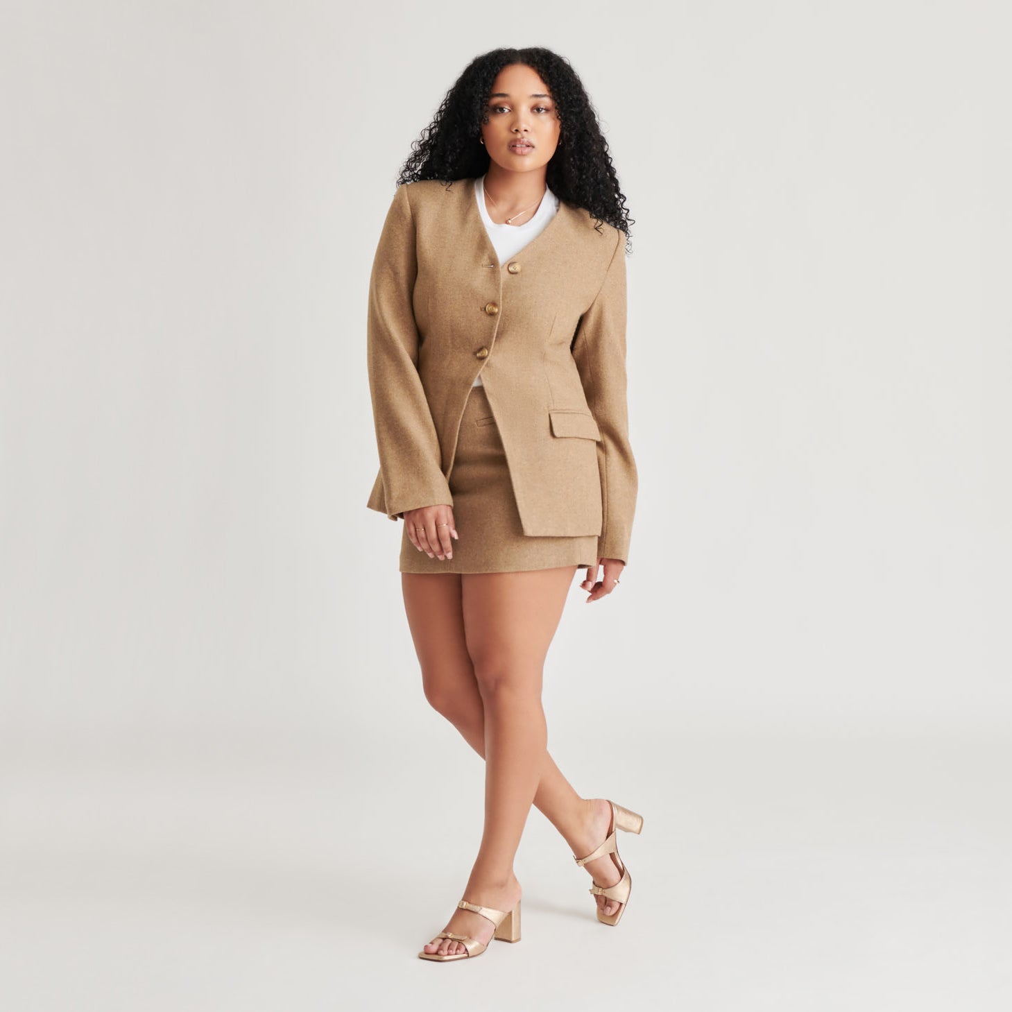 SHANE HEELS GOLD METALLIC LEATHER - Image 2