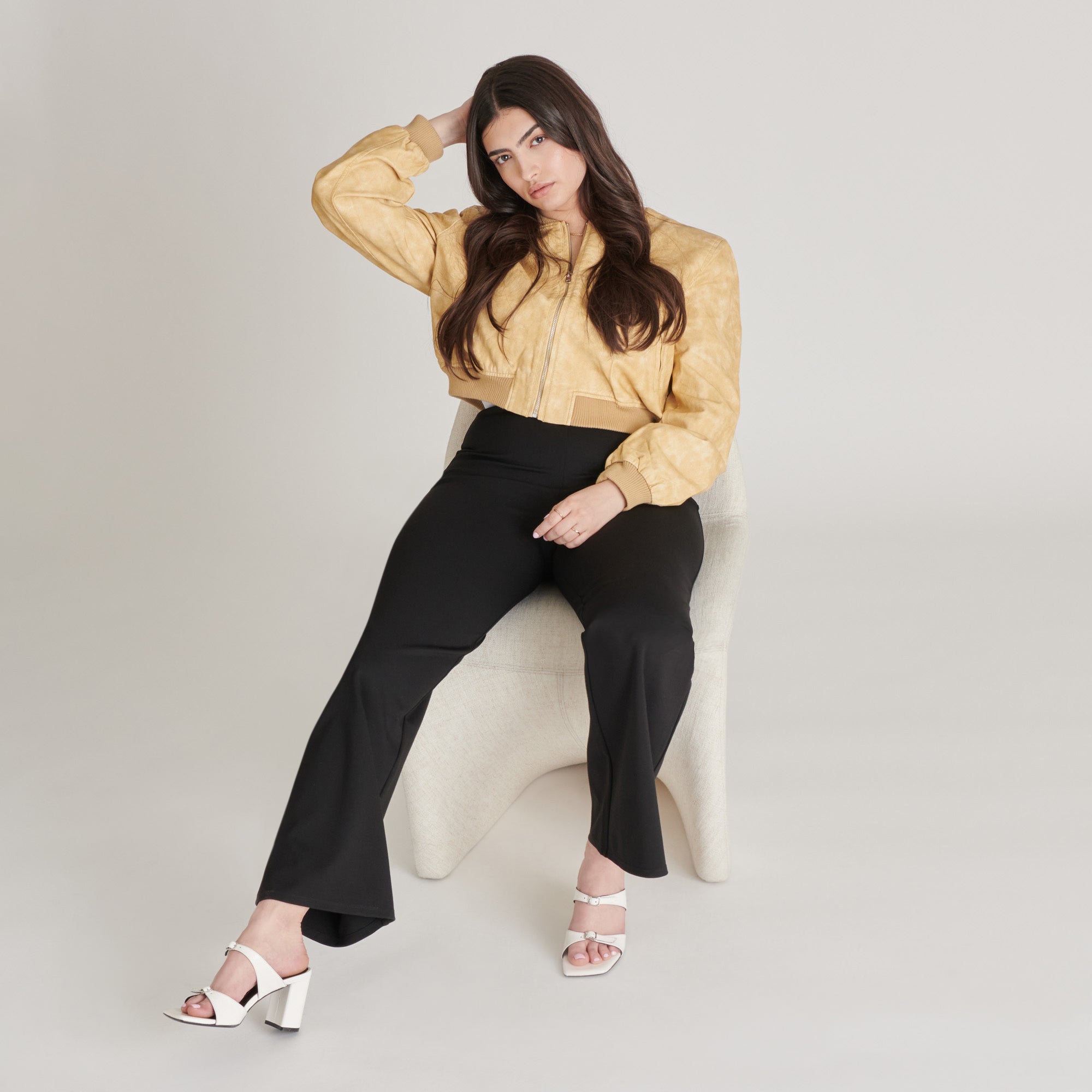 SHANE HEELS OFF WHITE CRINKLE PATENT - Image 2