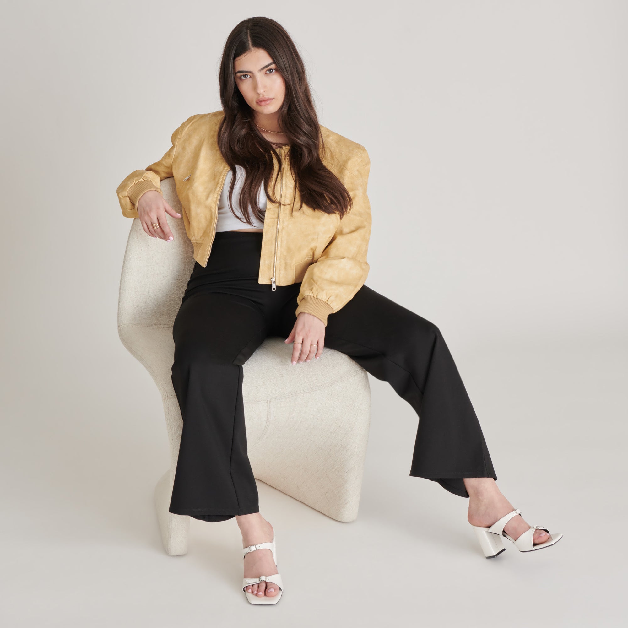 SHANE HEELS OFF WHITE CRINKLE PATENT - Image 4