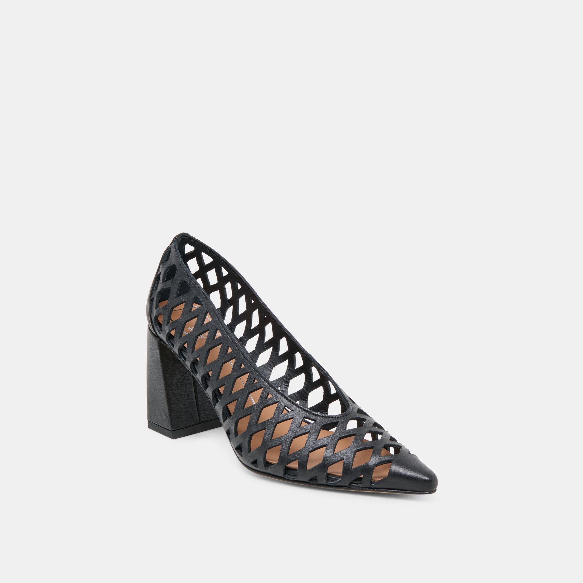 TANYA HEELS BLACK WOVEN LEATHER - Image 2