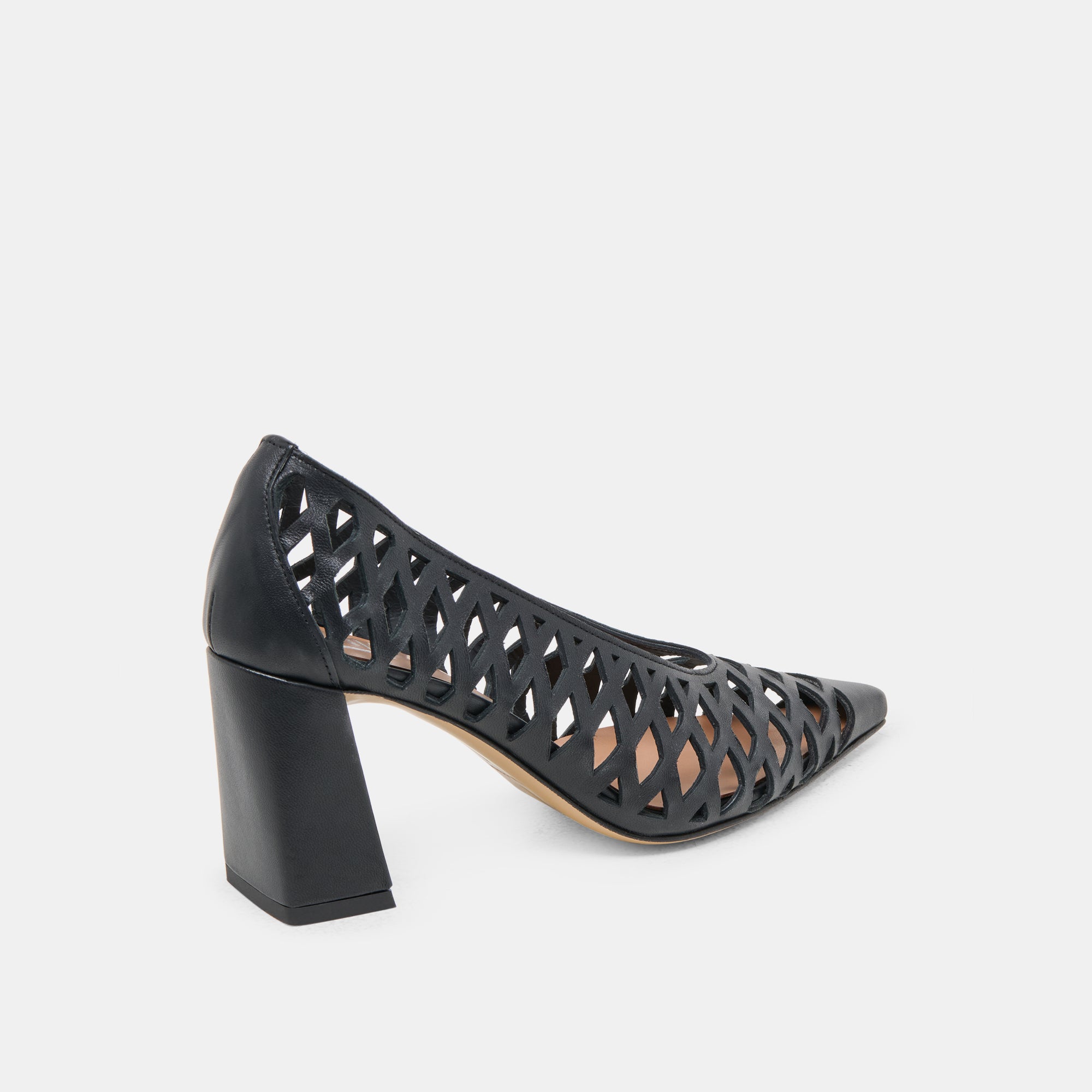TANYA HEELS BLACK WOVEN LEATHER - Image 3