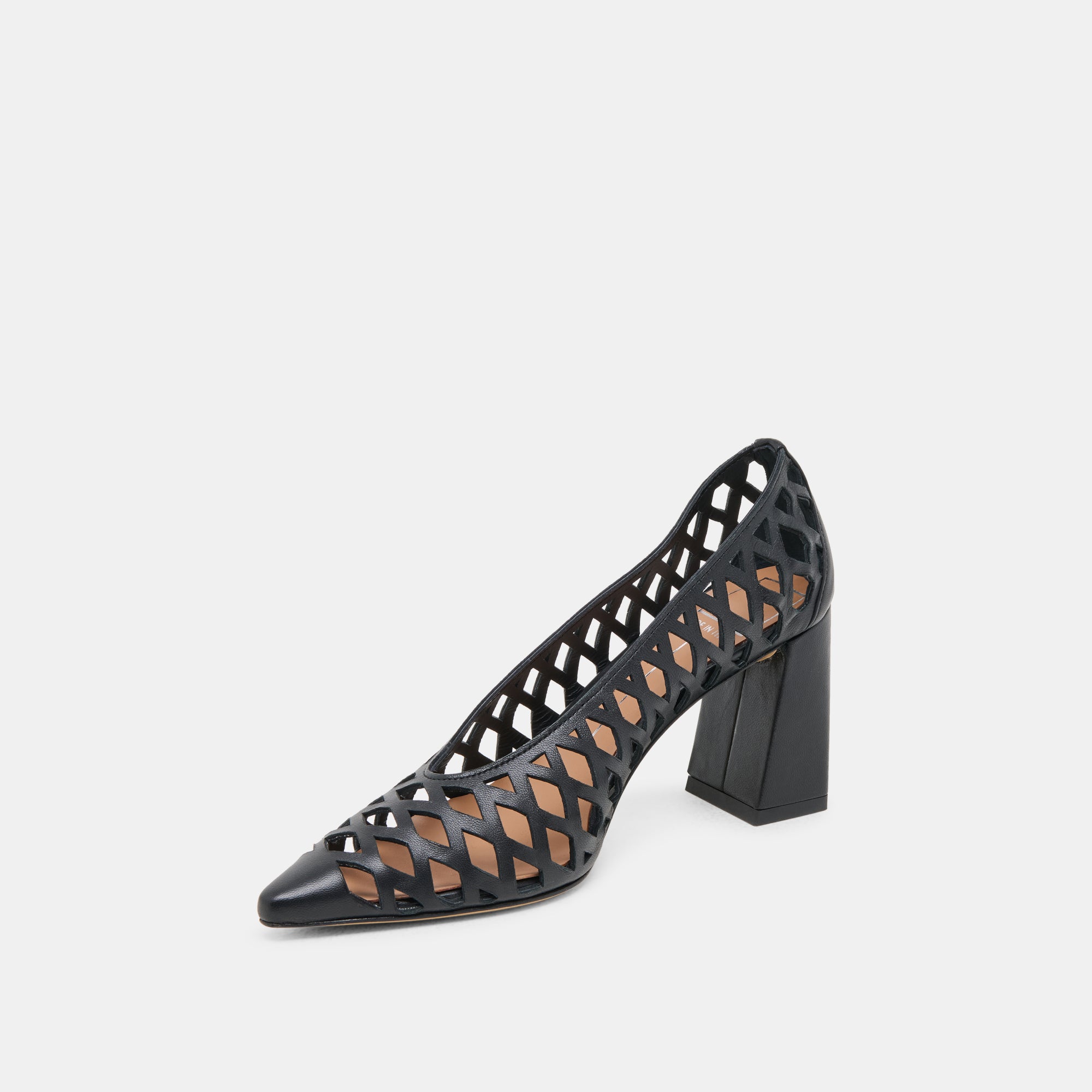 TANYA HEELS BLACK WOVEN LEATHER - Image 4