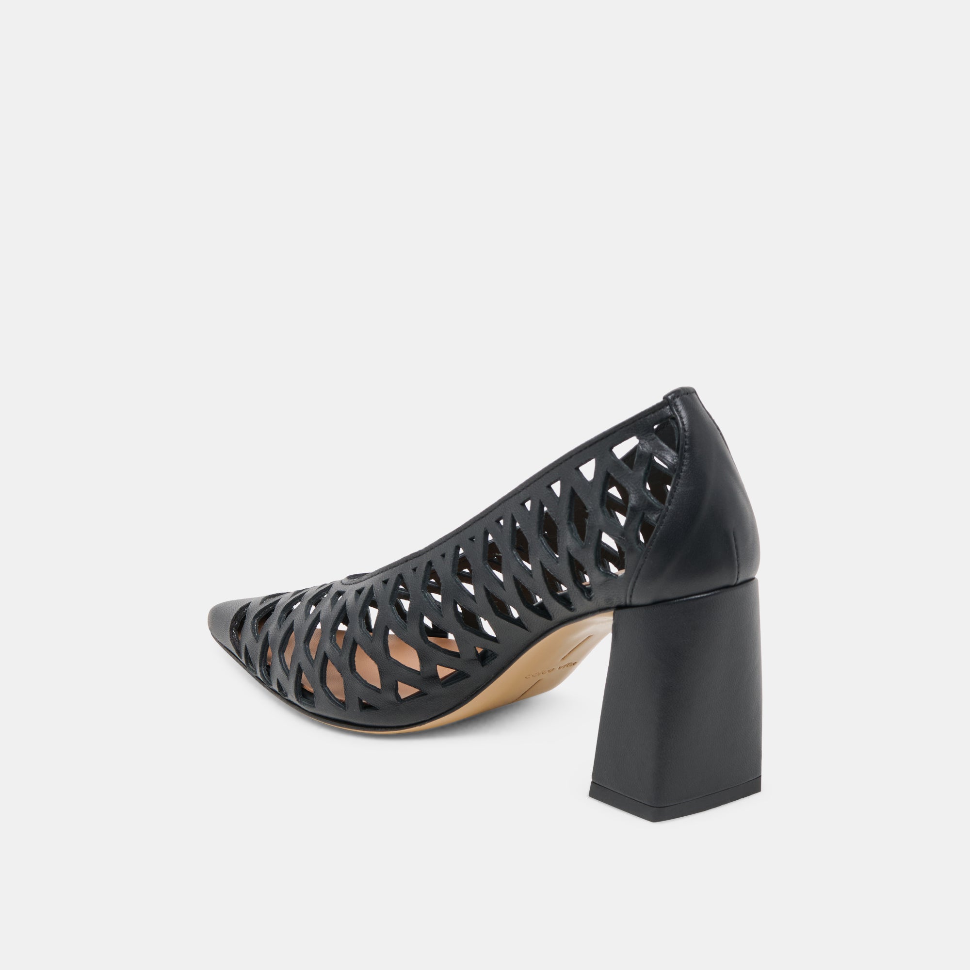 TANYA HEELS BLACK WOVEN LEATHER - Image 5