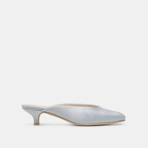 UMARA HEELS LIGHT BLUE SATIN
