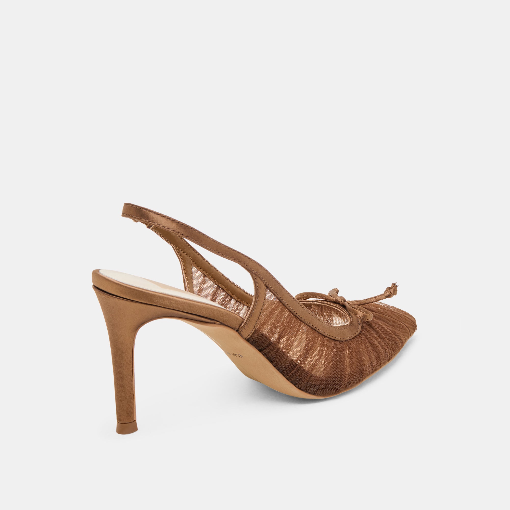 YELA HEELS MID BROWN TULLE - Image 3