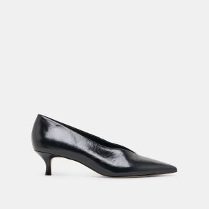 ALWYN HEELS MIDNIGHT CRINKLE PATENT