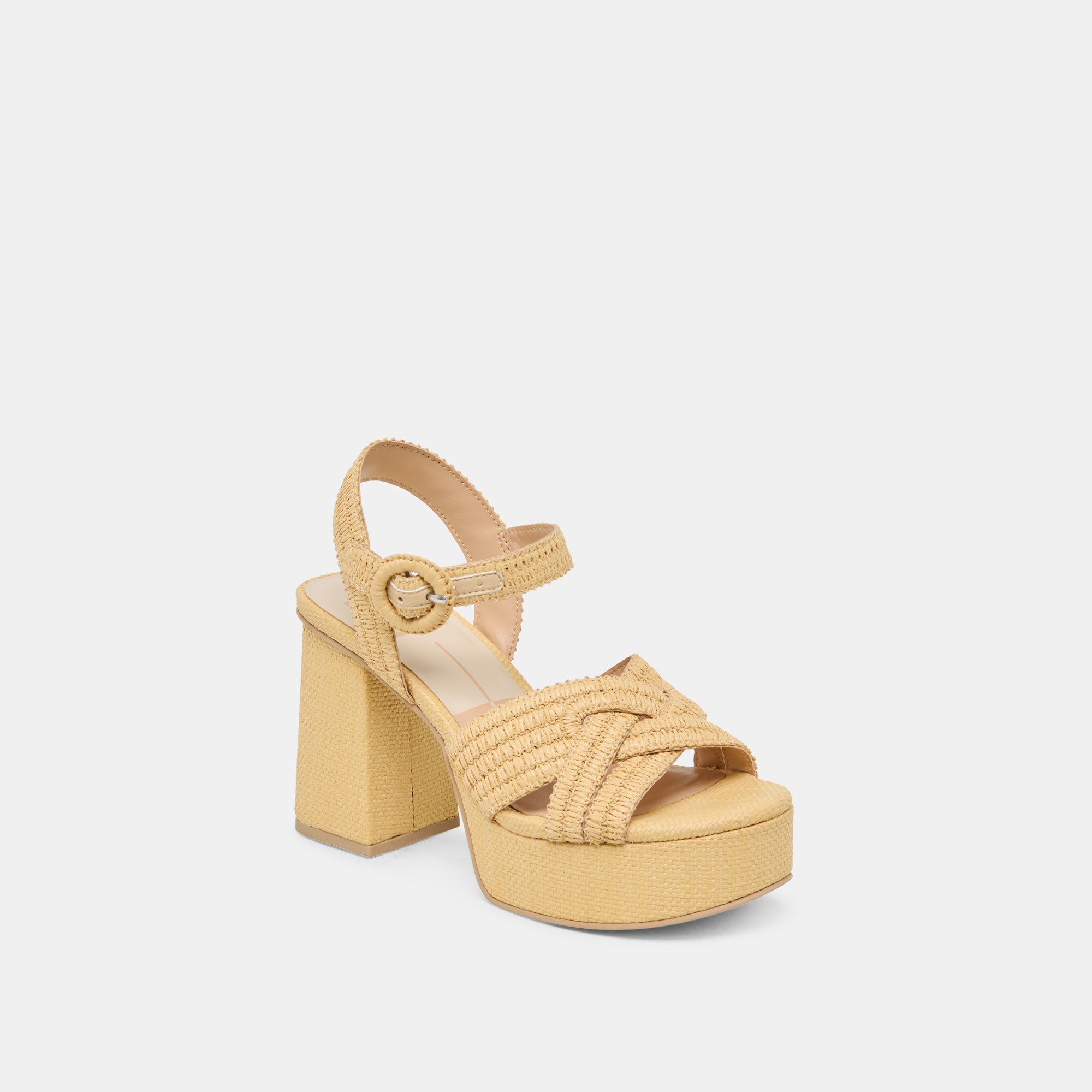 BETY HEELS LT NATURAL WOVEN RAFFIA - Image 3