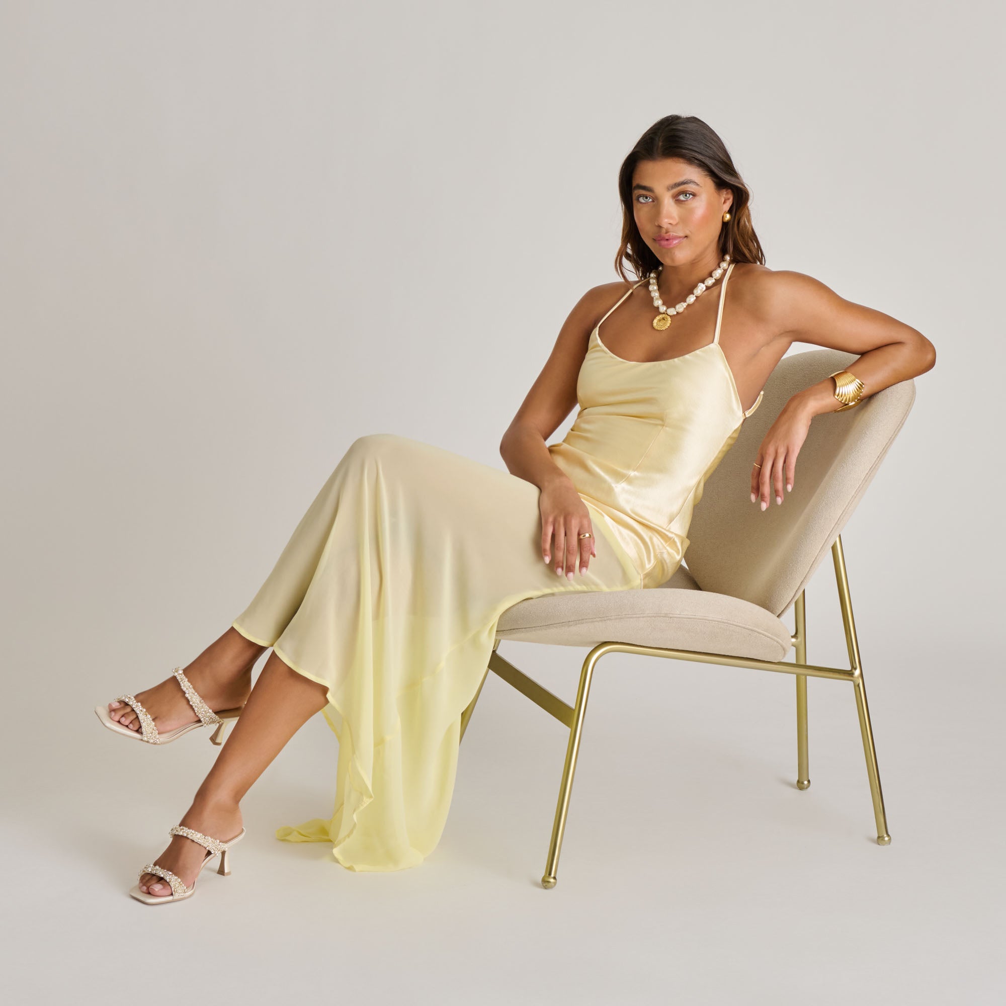 GENORA RHINESTONE HEELS IVORY RHINESTONE - Image 2