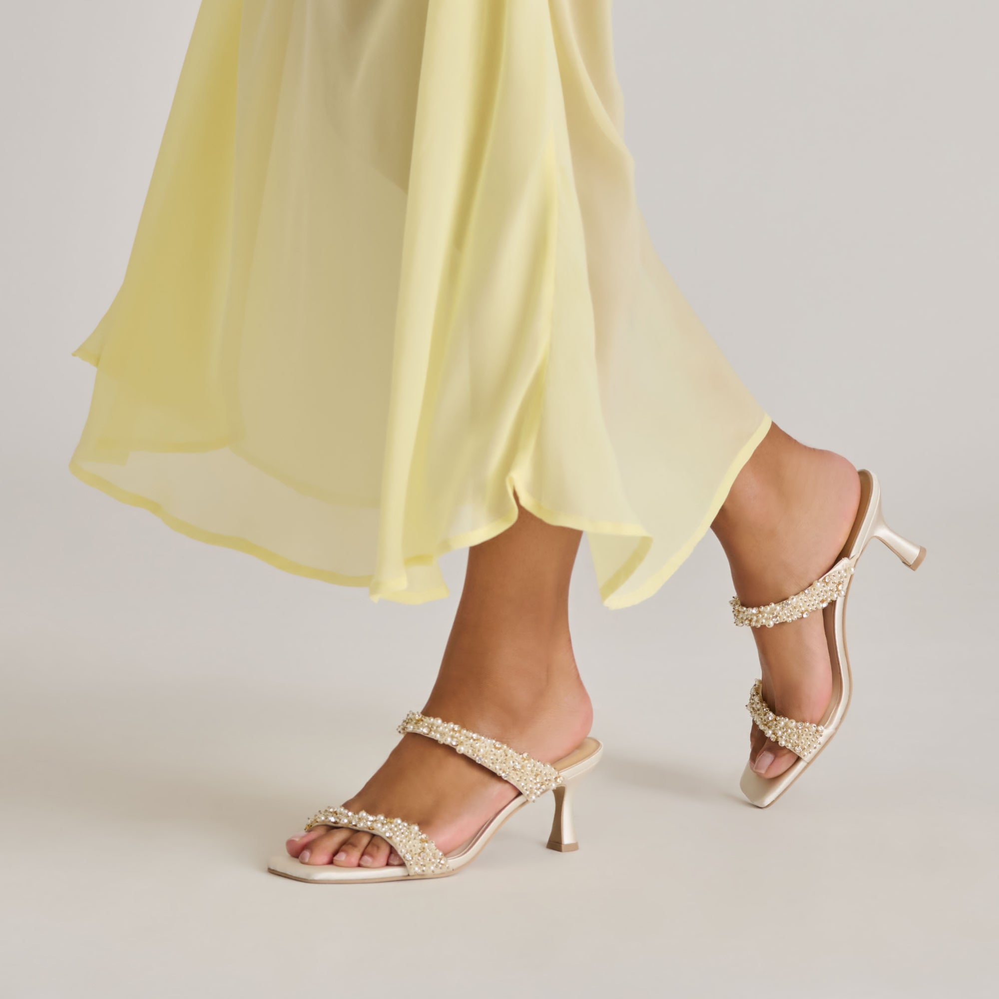 GENORA RHINESTONE HEELS IVORY RHINESTONE - Image 4