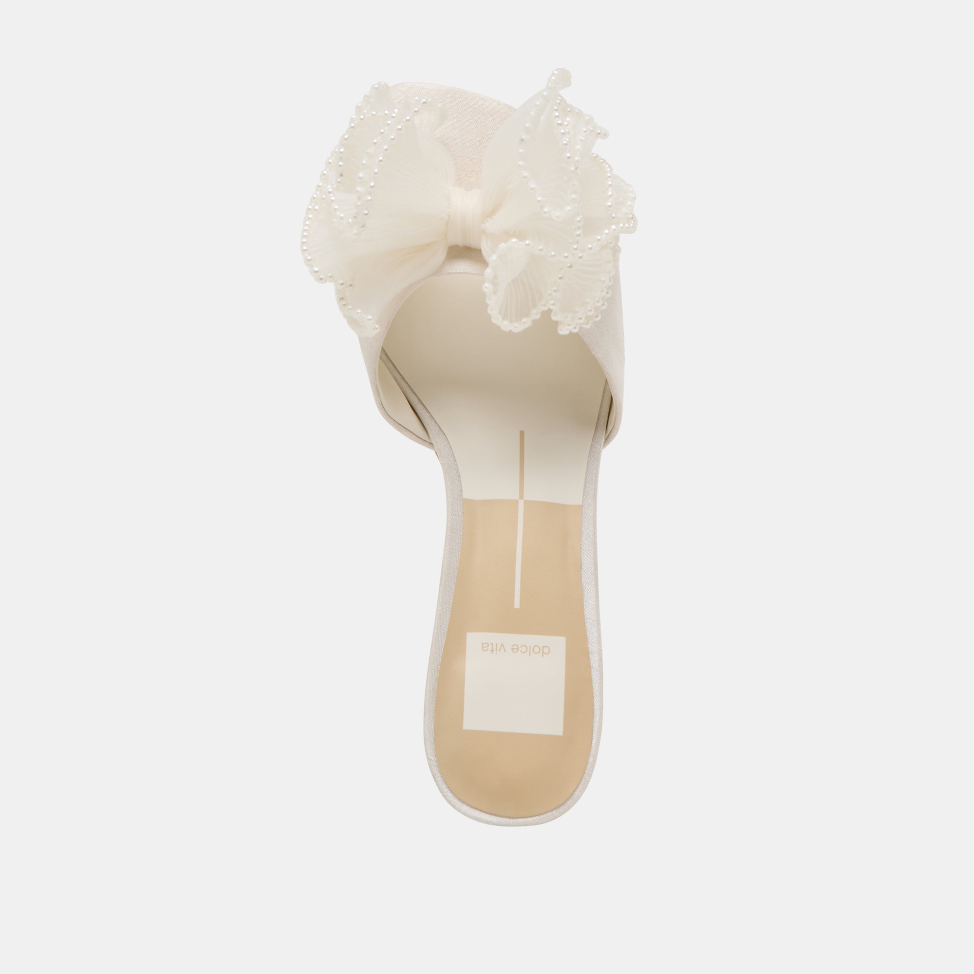 NARITA PEARL HEELS OFF WHITE SATIN - Image 10