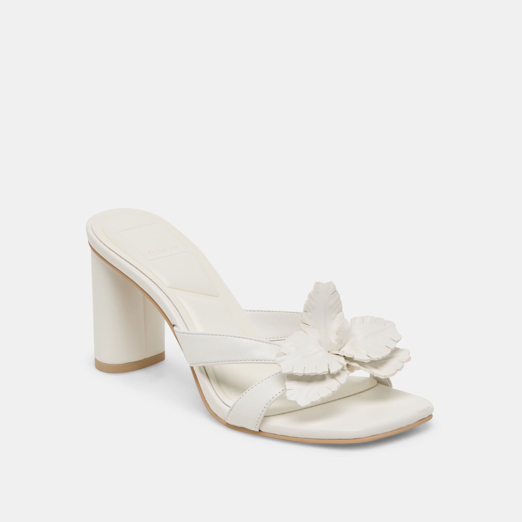 NIKIL HEELS WHITE LEATHER - Image 3
