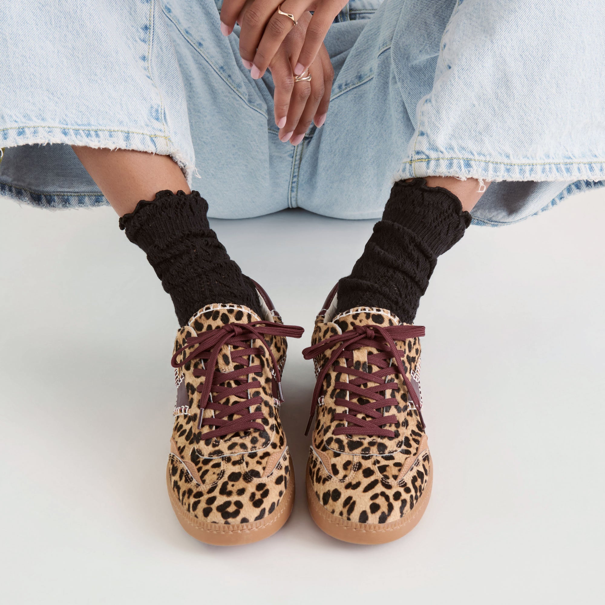 POINTELLE SOCKS BLACK - Image 5