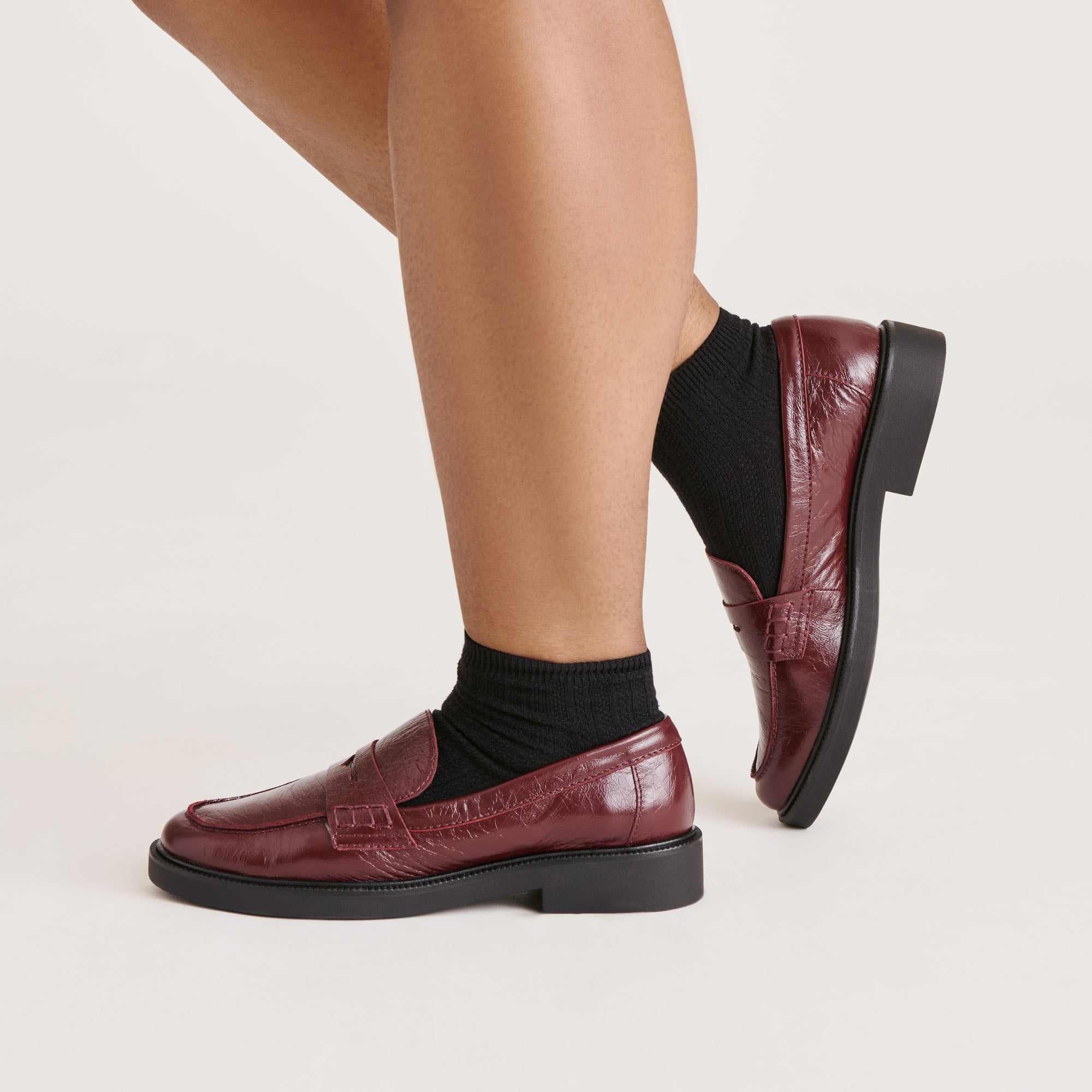 3 PACK CABLE ANKLET SOCKS BLACK WHITE - Image 2