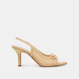 MORELA HEELS NATURAL RAFFIA
