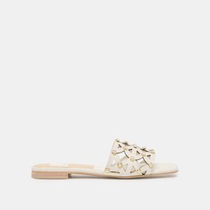 BERRIT SANDALS WHITE LEATHER