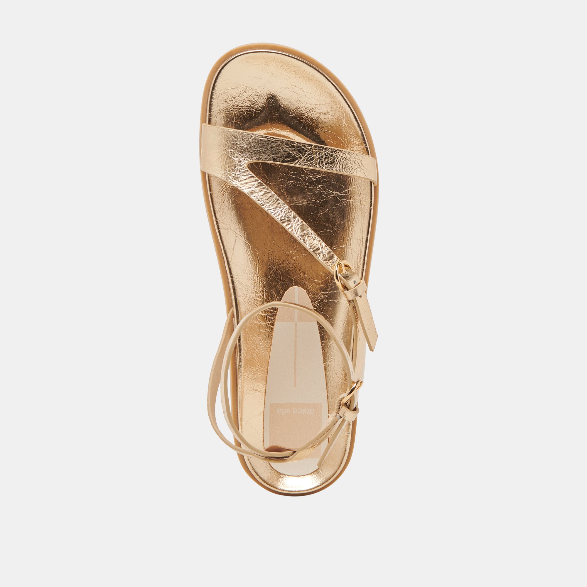 DARLIS SANDALS GOLD DISTRESSED LEATHER - Image 10