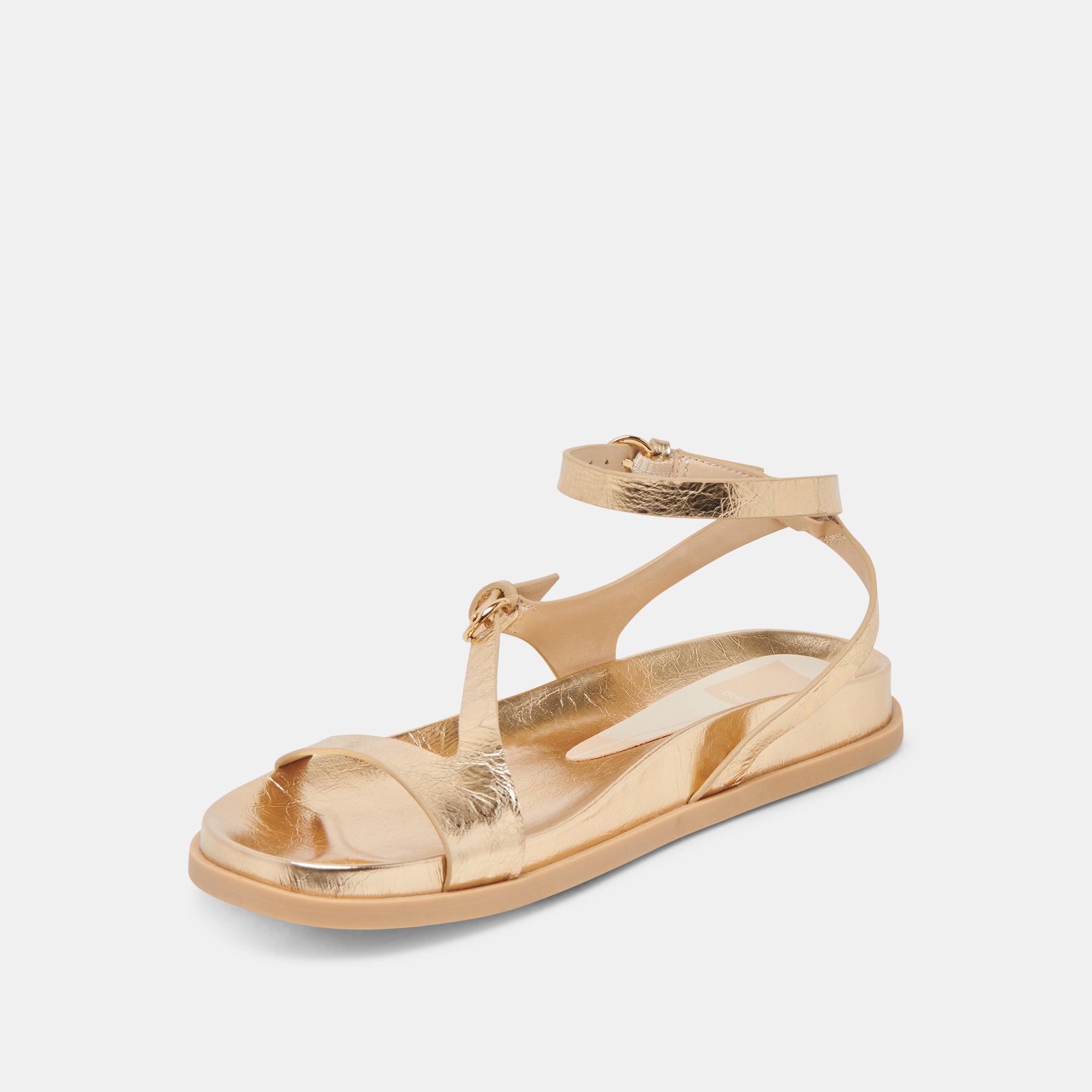 DARLIS SANDALS GOLD DISTRESSED LEATHER - Image 6