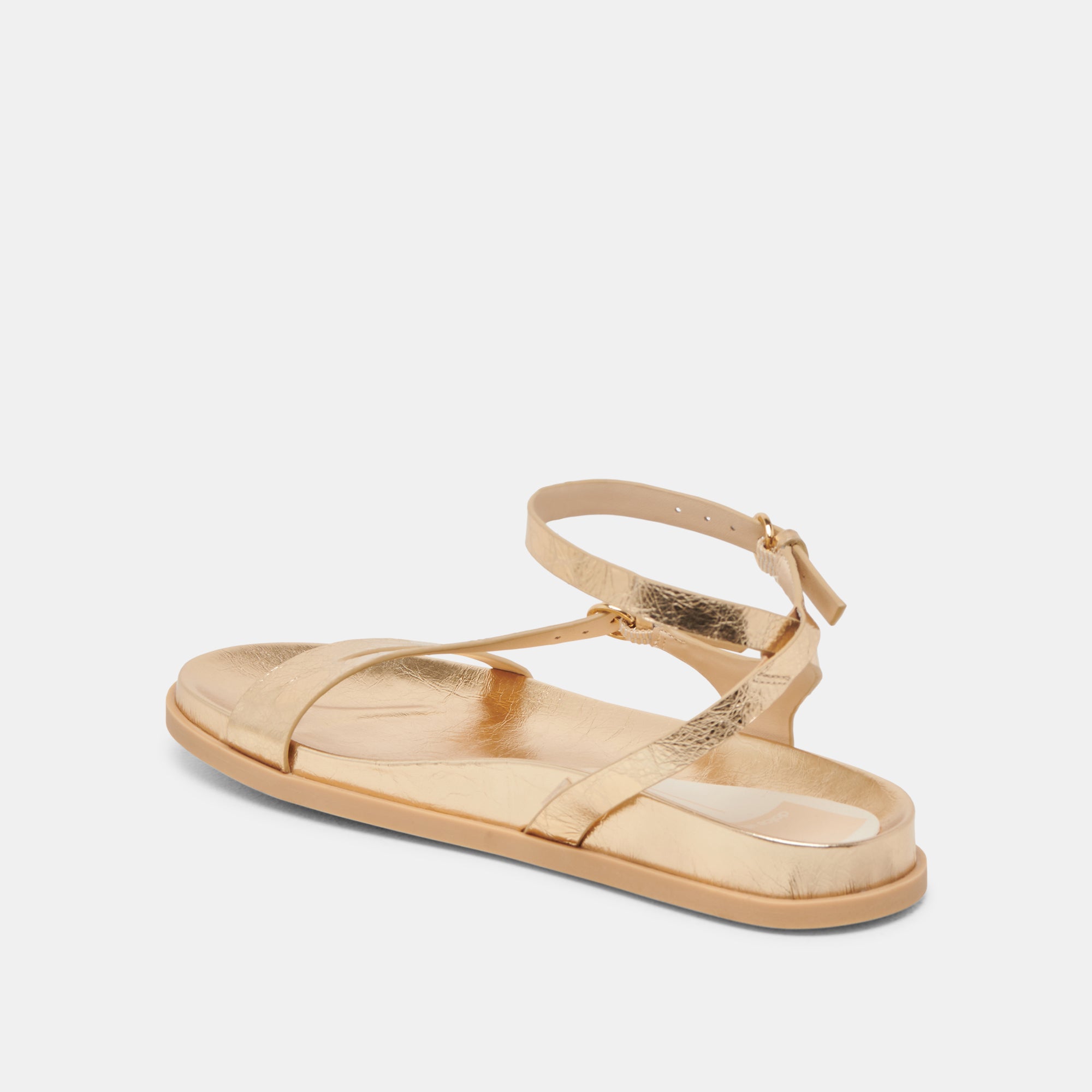 DARLIS SANDALS GOLD DISTRESSED LEATHER - Image 7