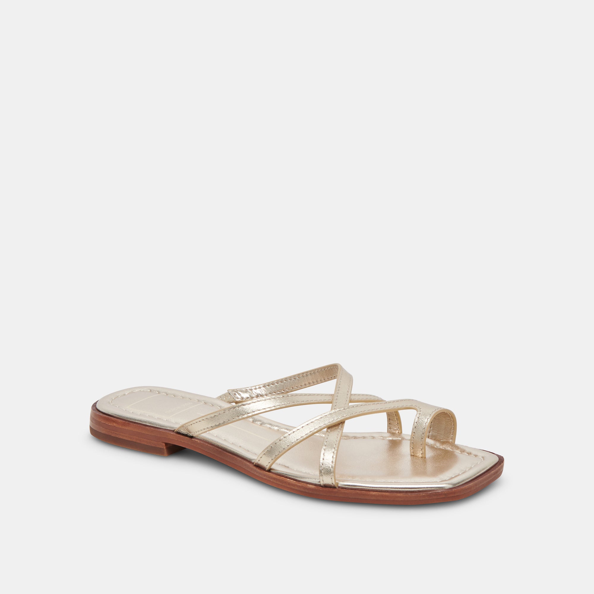 INDIGO SANDALS GOLD DISTRESSED LEATHER - Image 2