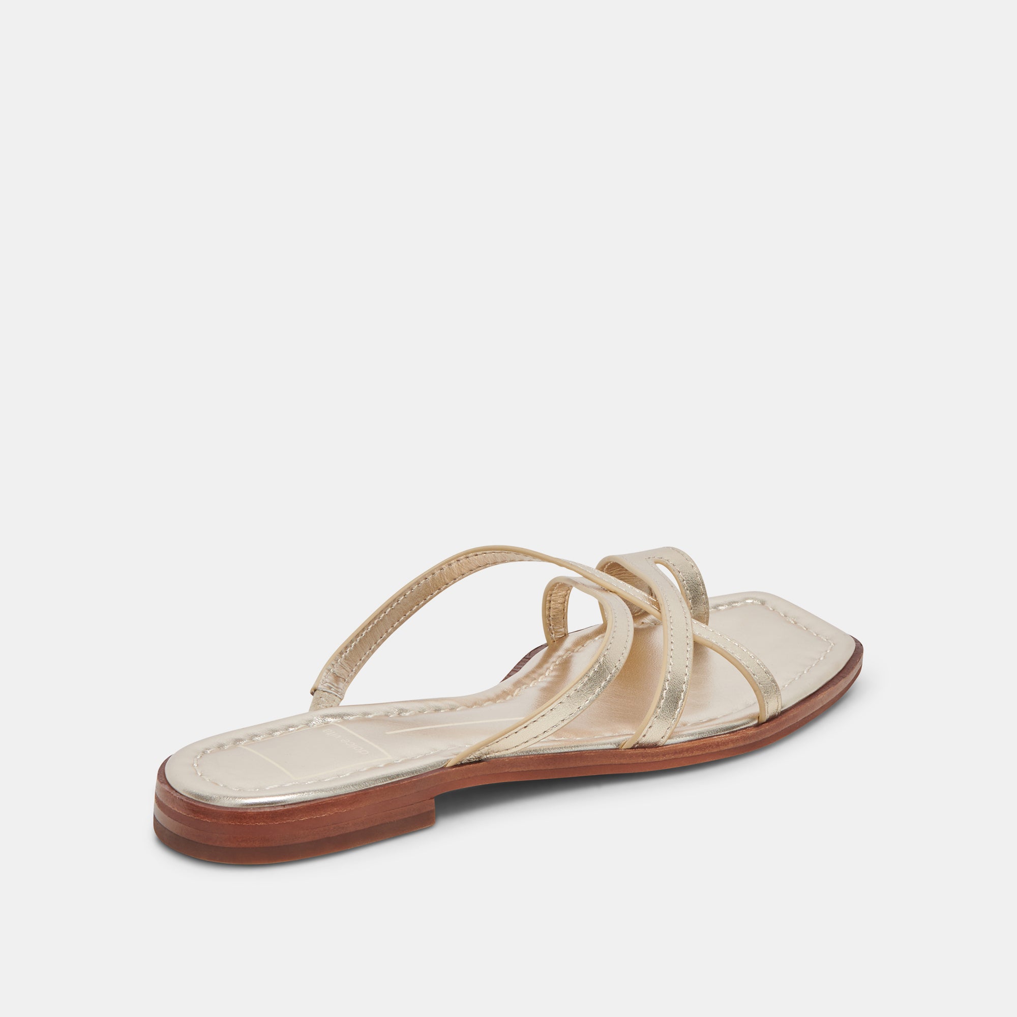 INDIGO SANDALS GOLD DISTRESSED LEATHER - Image 3