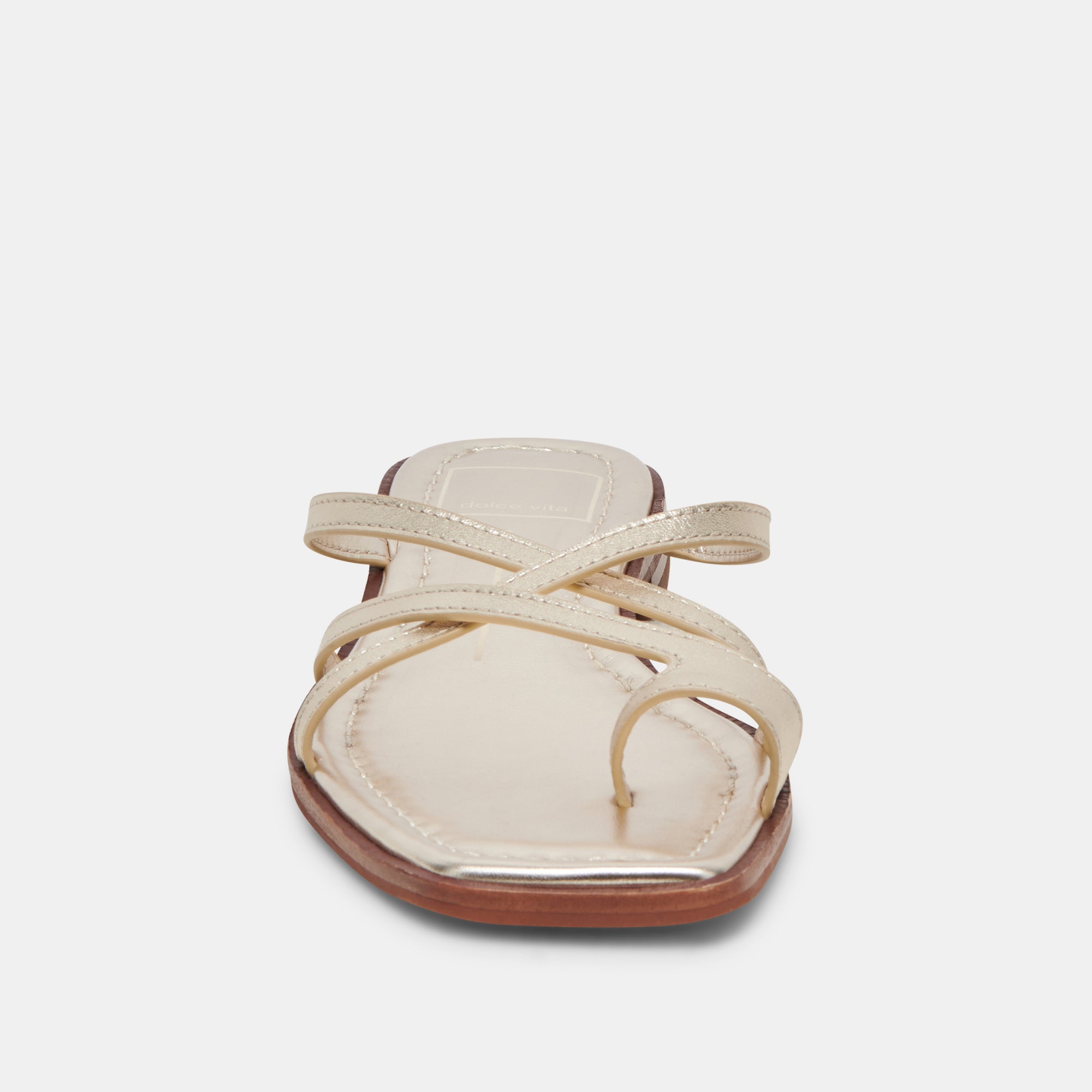 INDIGO SANDALS GOLD DISTRESSED LEATHER - Image 6