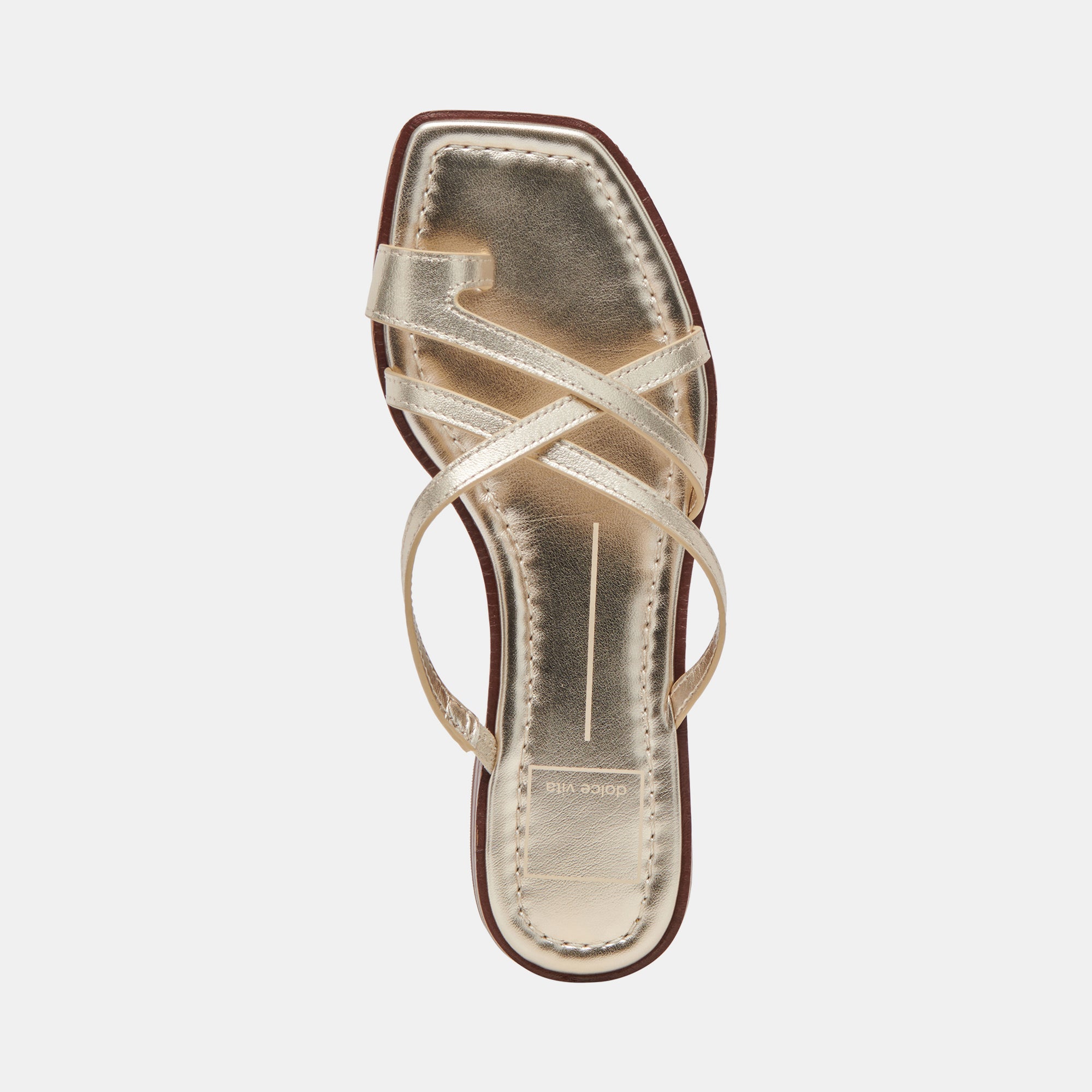 INDIGO SANDALS GOLD DISTRESSED LEATHER - Image 8