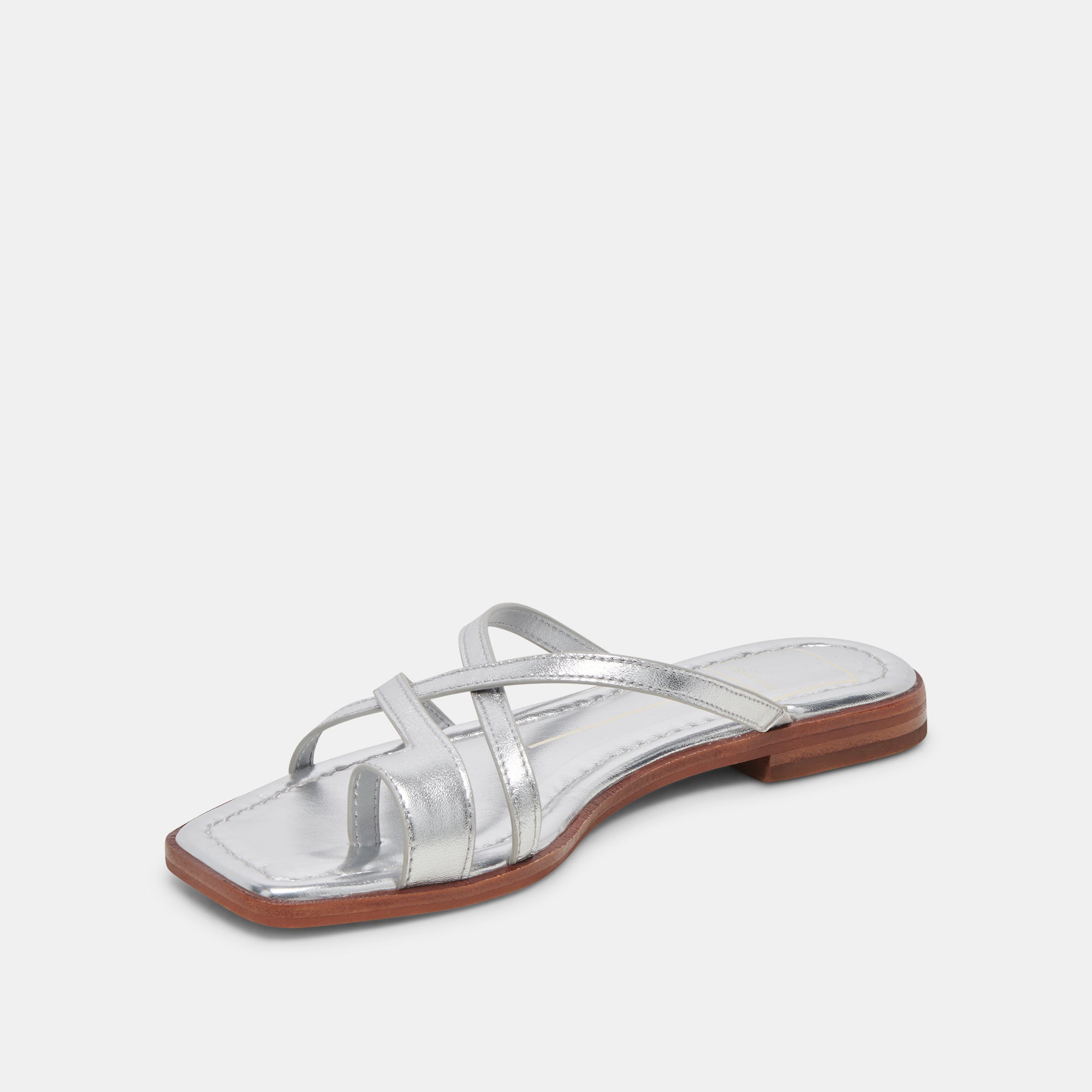 INDIGO SANDALS SILVER DISTRESSED LEATHER - Image 4