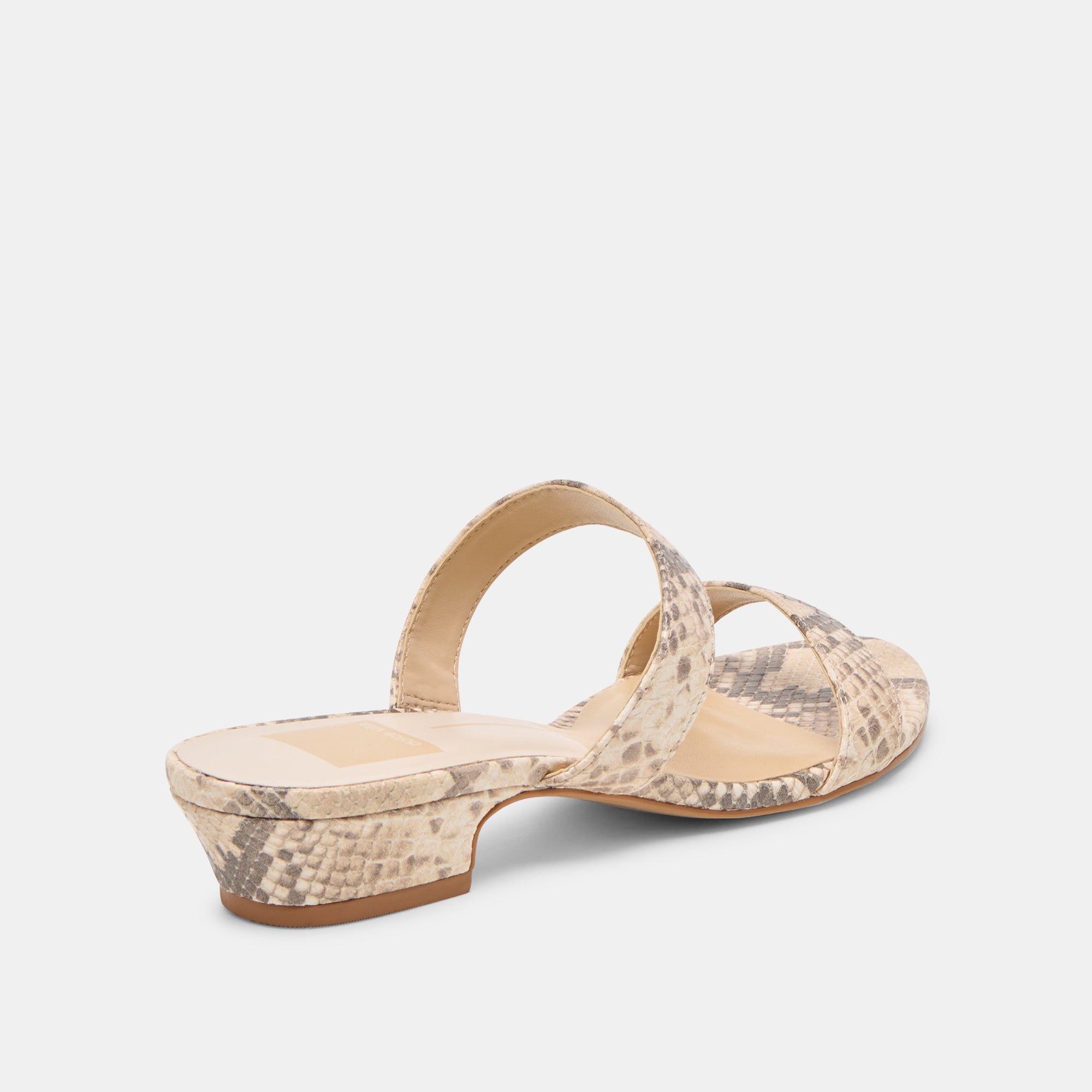 KAMILE SANDALS NATURAL SNAKE EMBOSSED LEATHER - Image 3