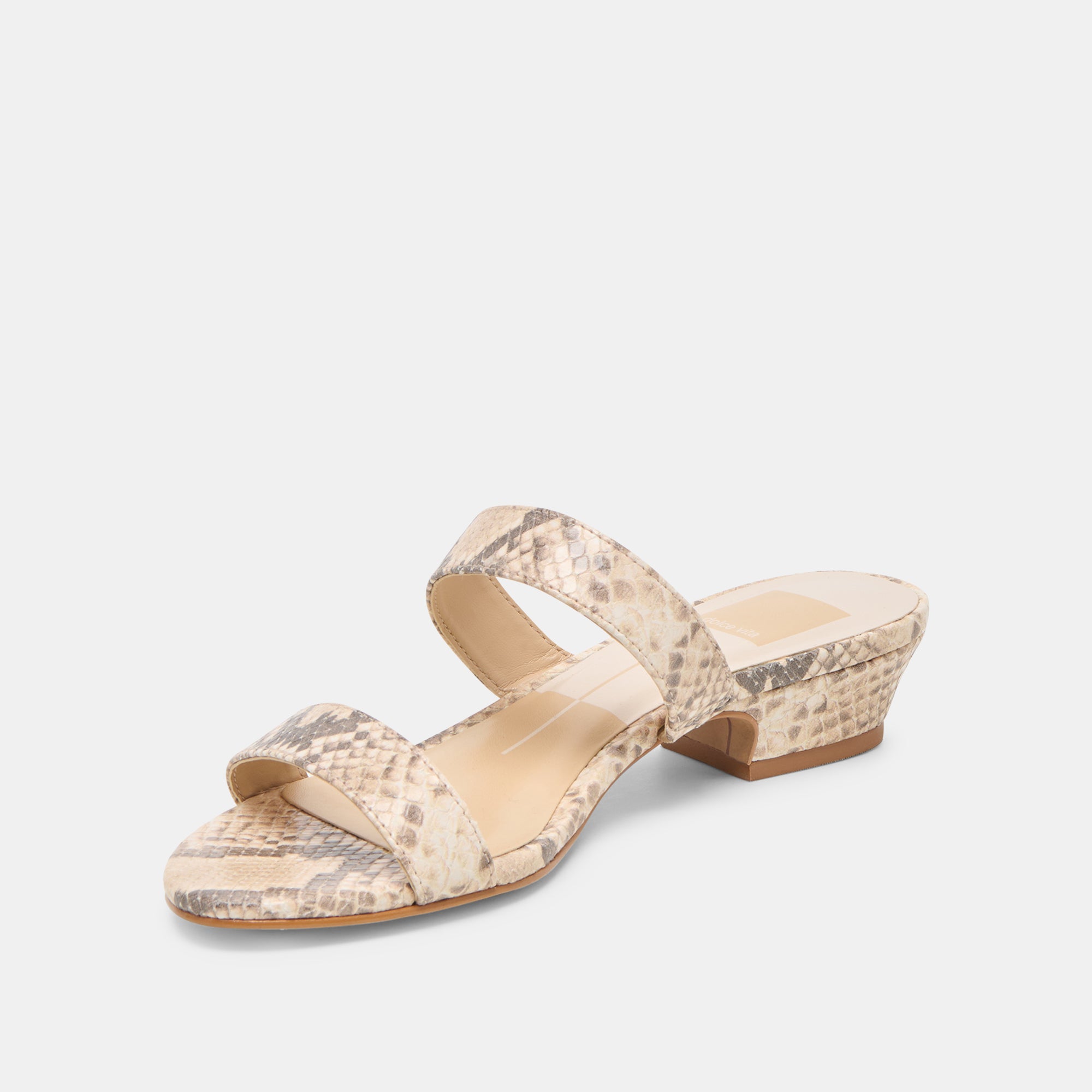KAMILE SANDALS NATURAL SNAKE EMBOSSED LEATHER - Image 4