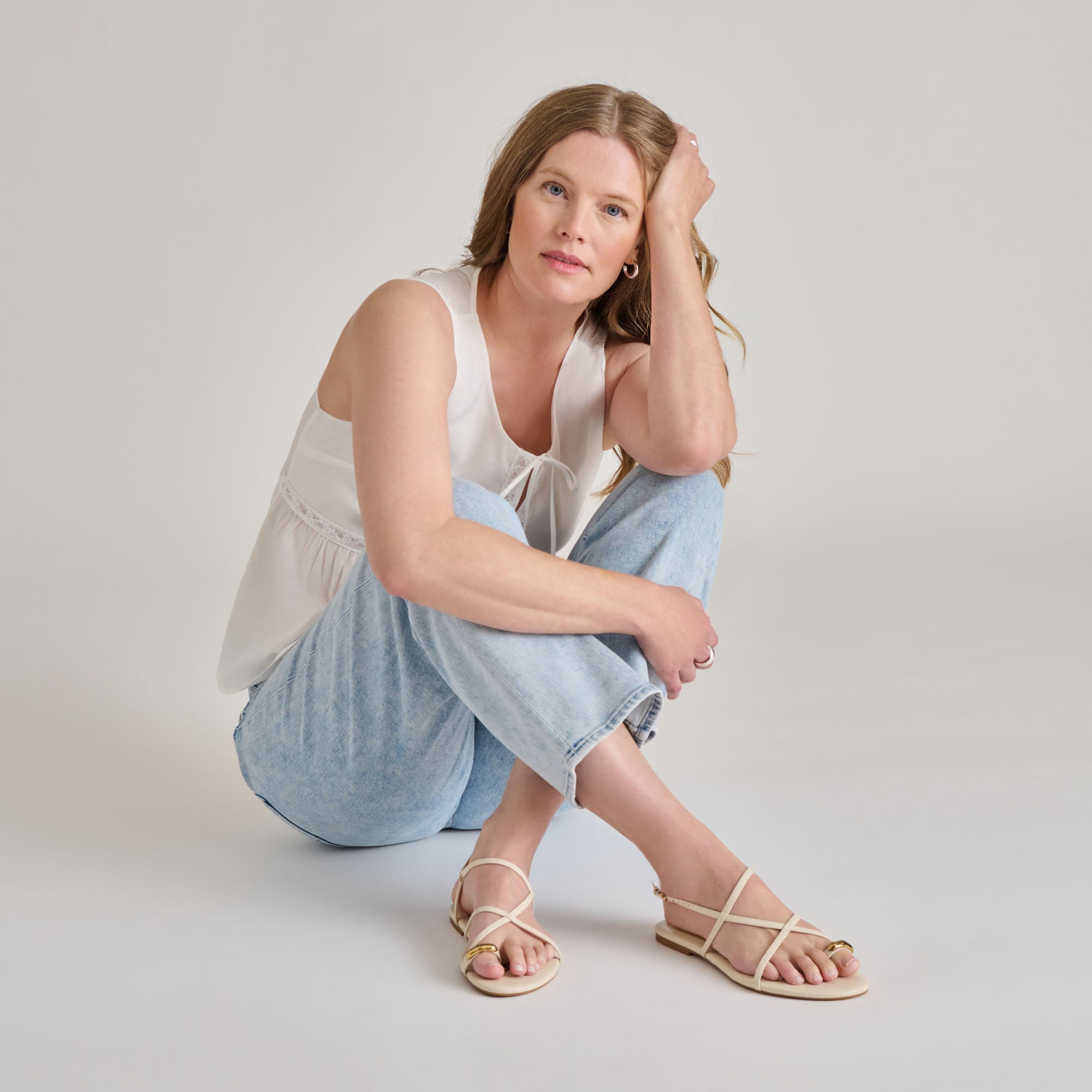 KESHA SANDALS BONE LEATHER - Image 2