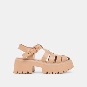 LASLY TONAL SANDALS CAFE LEATHER