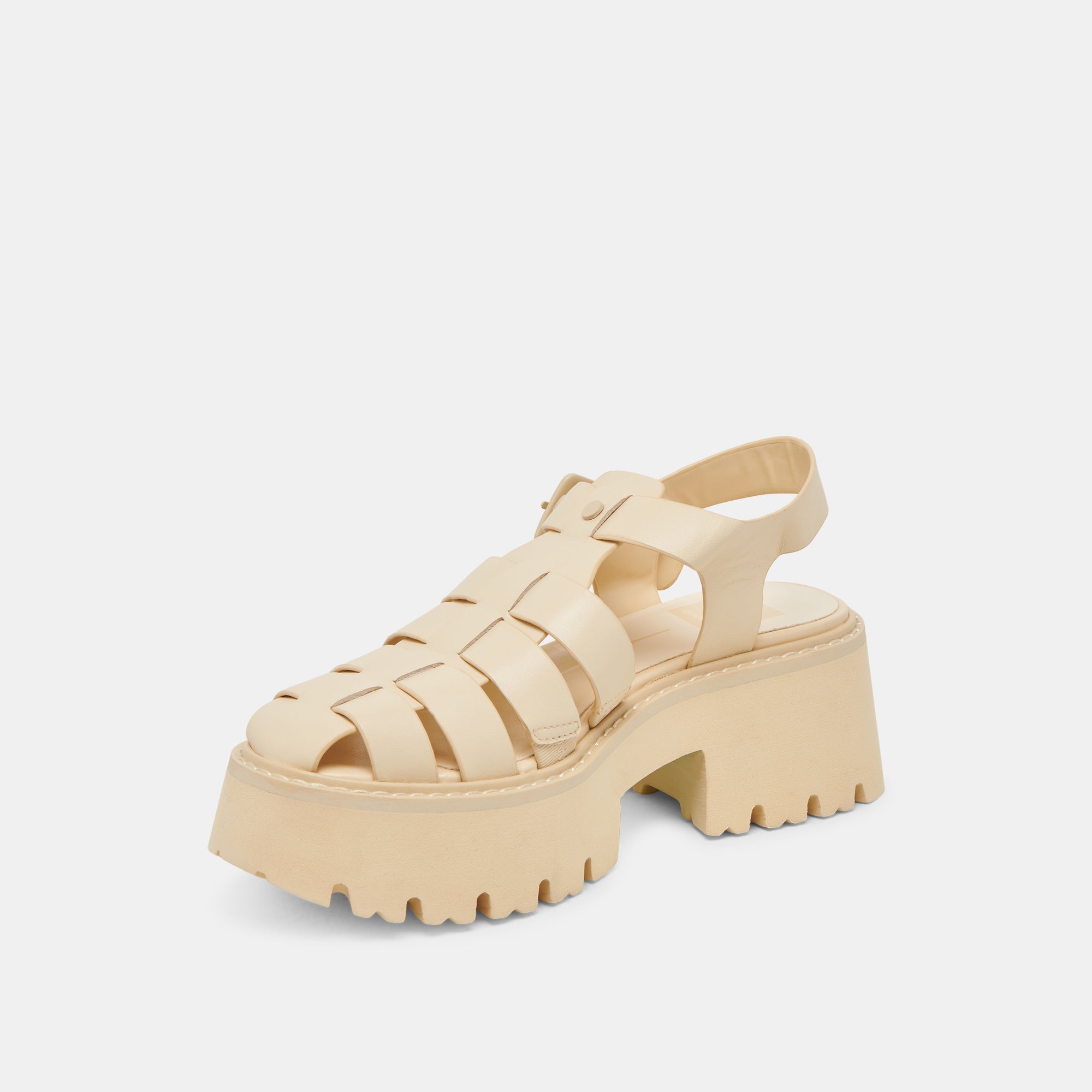 LASLY TONAL SANDALS LIGHT YELLOW LEATHER - Image 6