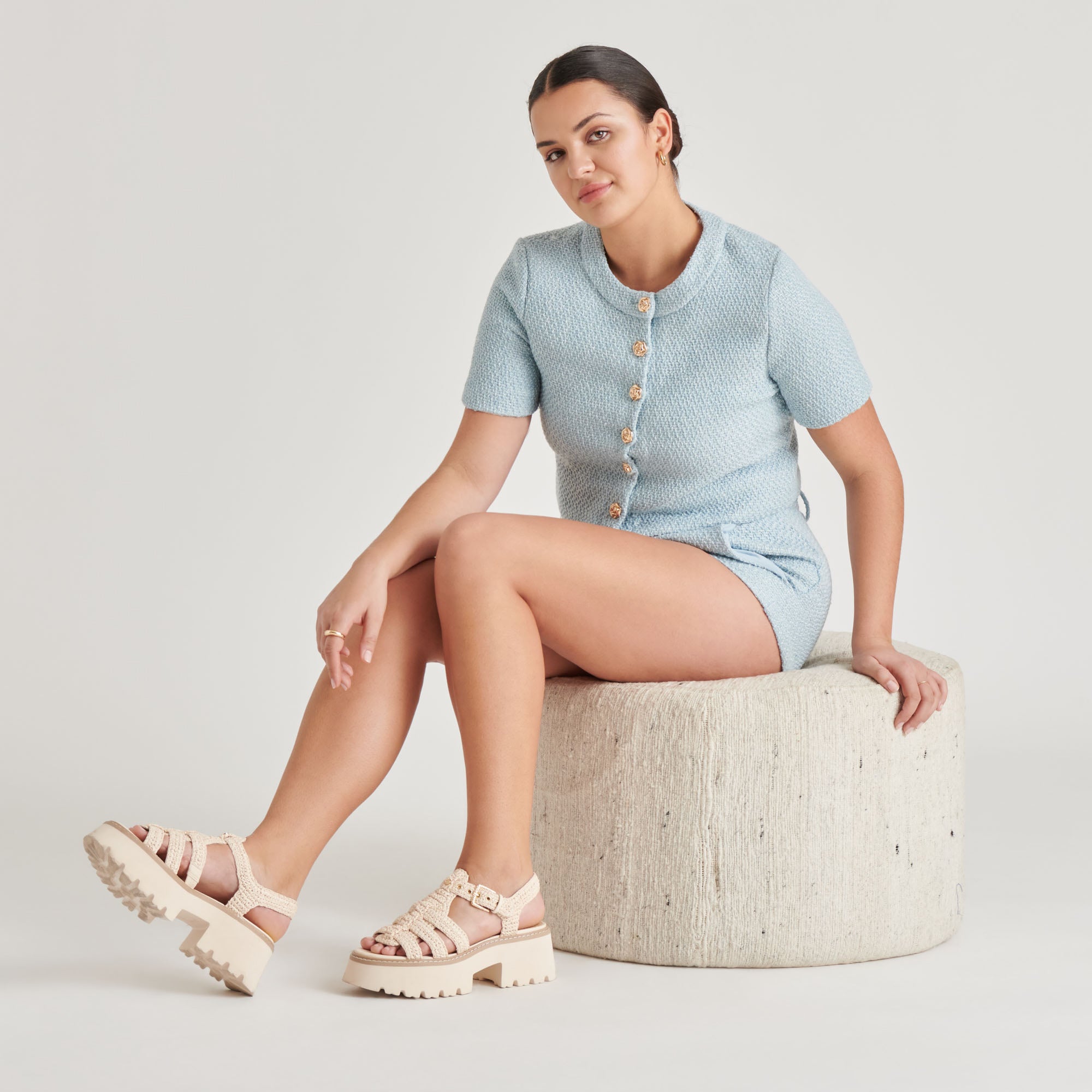 LATICE SANDALS OATMEAL KNIT - Image 3