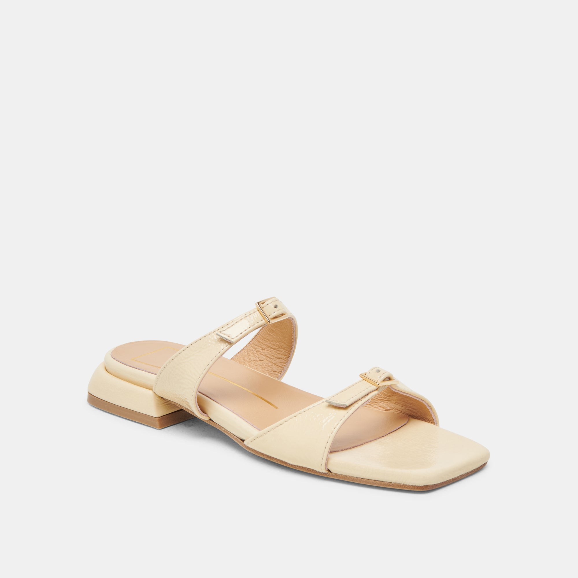 LAVERN SANDALS LIGHT YELLOW CRINKLE PATENT - Image 4