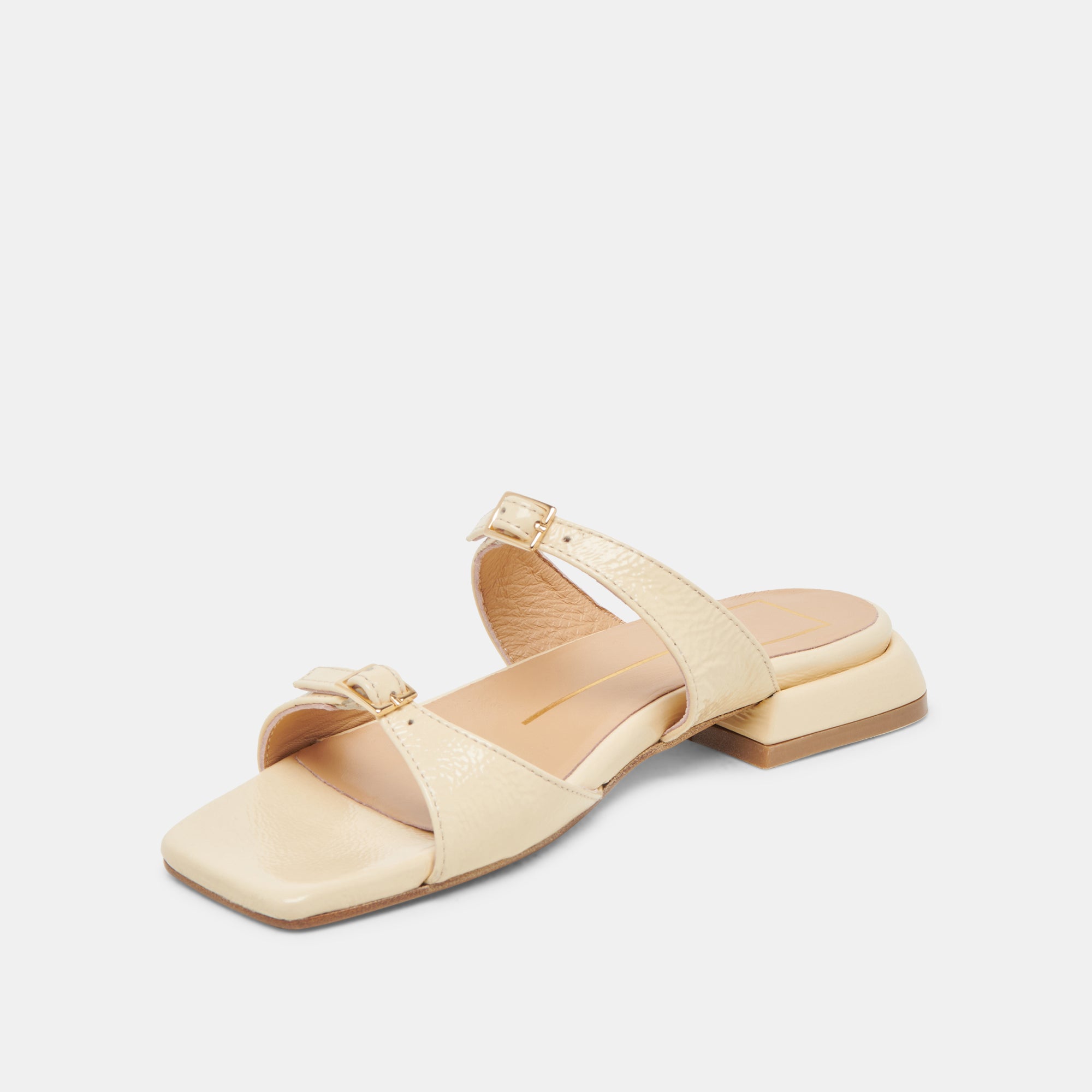 LAVERN SANDALS LIGHT YELLOW CRINKLE PATENT - Image 6