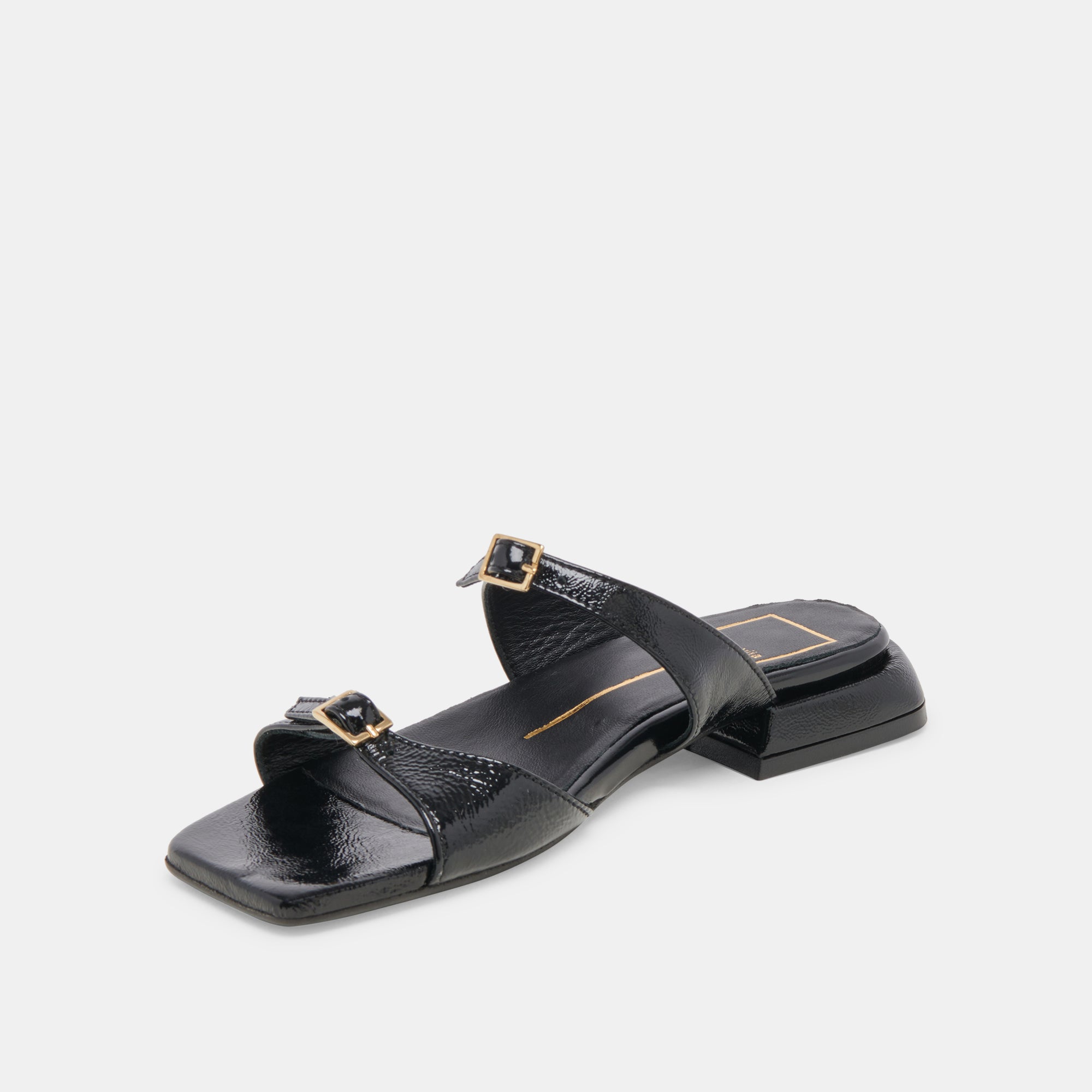 LAVERN SANDALS MIDNIGHT CRINKLE PATENT - Image 9