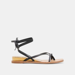 RUDIE SANDALS BLACK LEATHER
