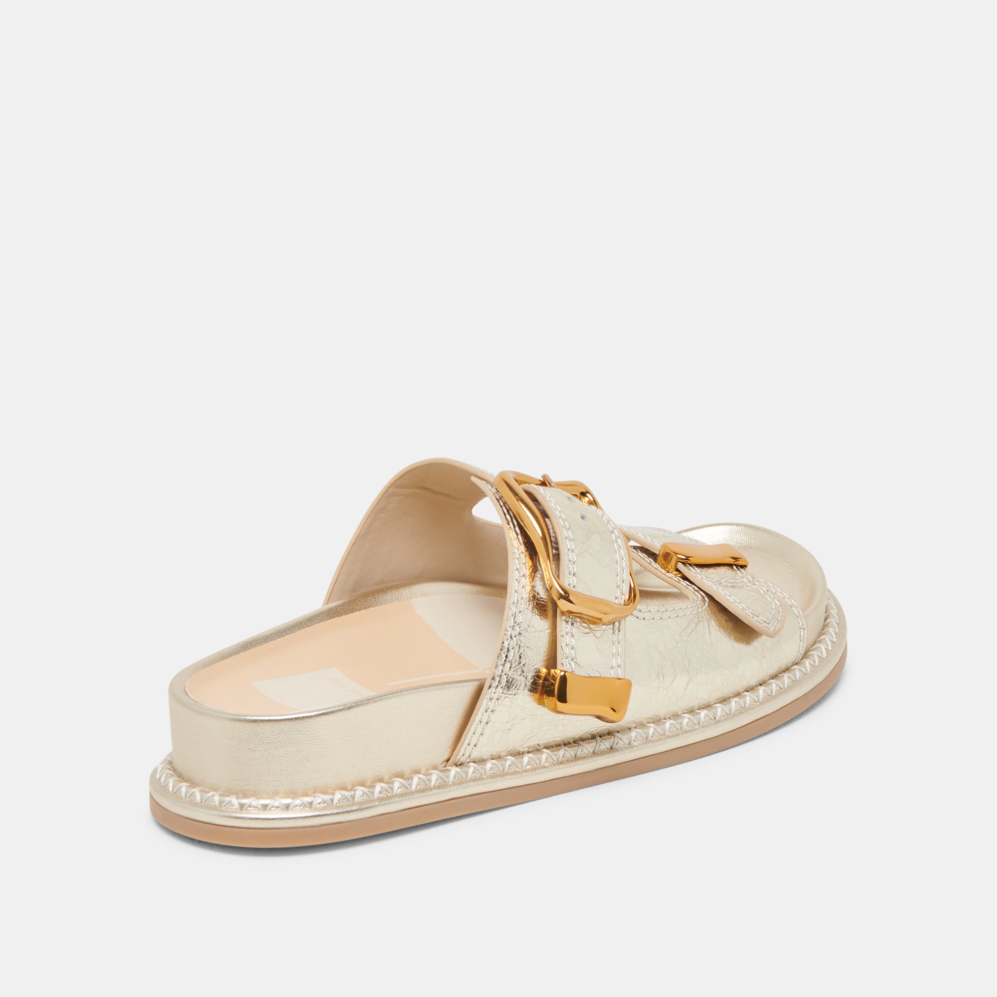SEVANA SANDALS LIGHT GOLD DISTRESSED LEATHER - Image 5