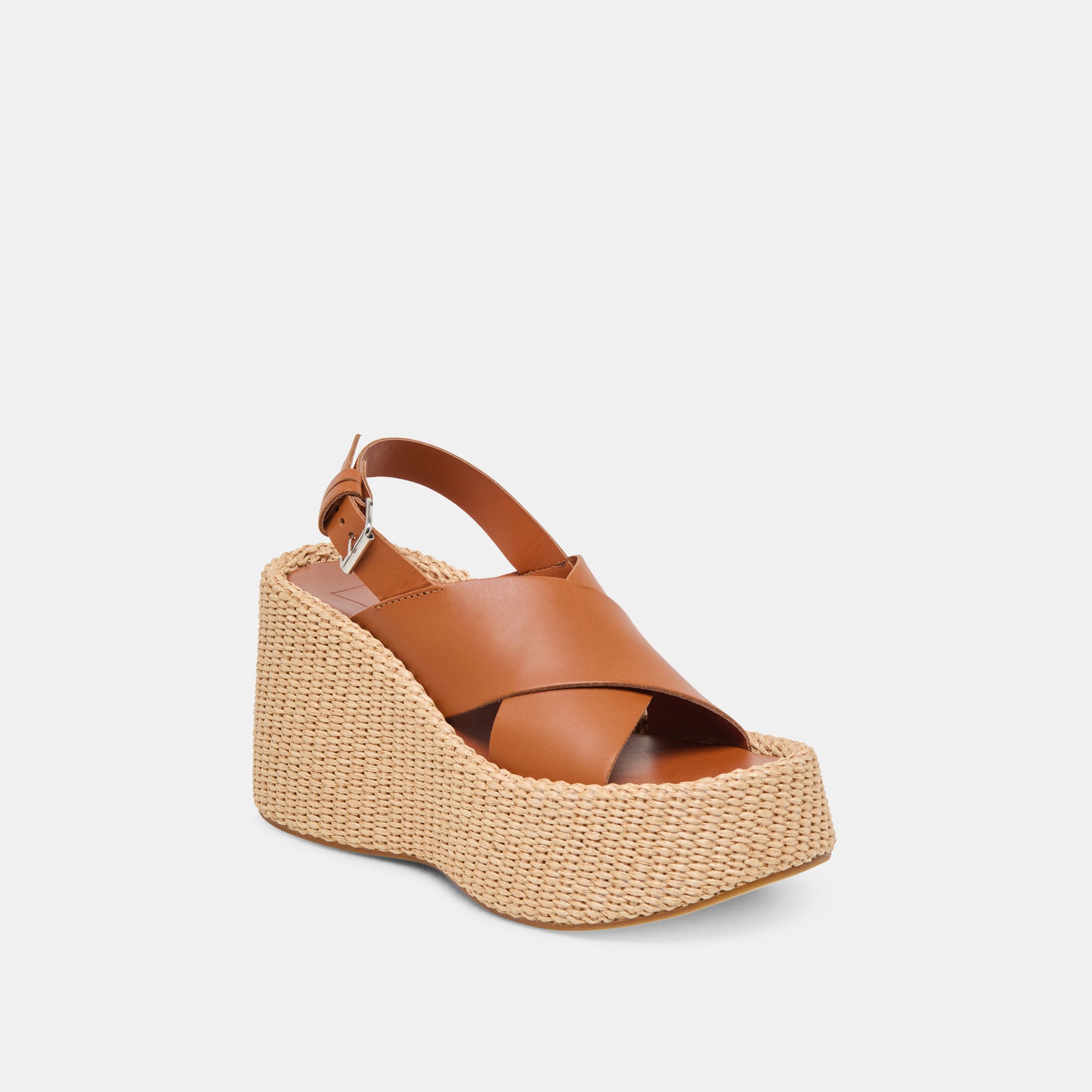 SKYLAR WEDGES BROWN LEATHER - Image 3