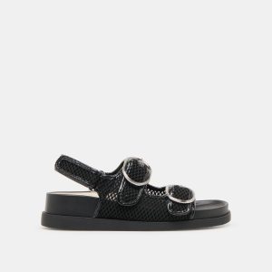 STARLA MESH SANDALS BLACK WOVEN MESH
