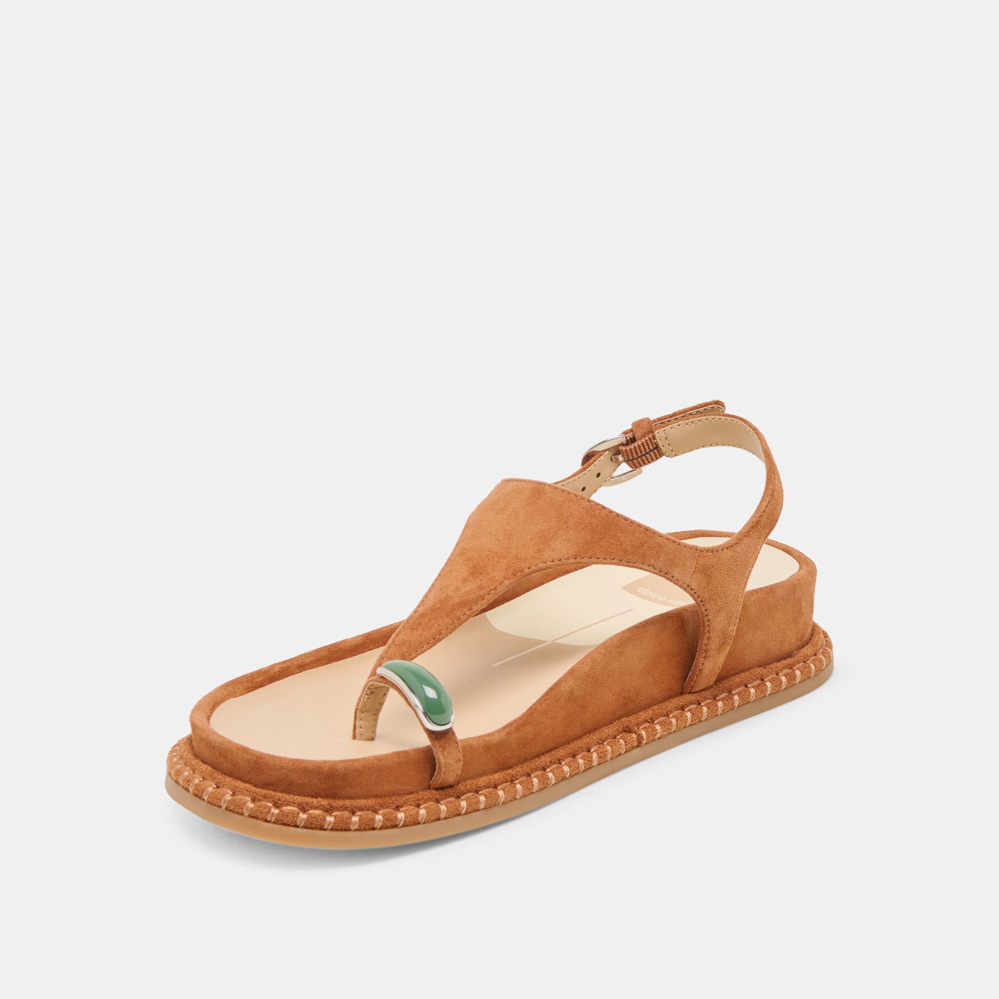 STEFAN GEMSTONE SANDALS CARAMEL SUEDE - Image 4