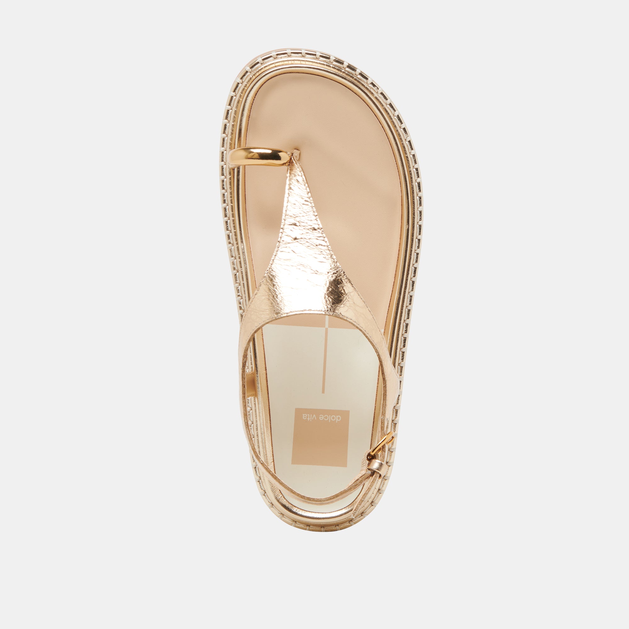 STEFAN SANDALS GOLD DISTRESSED LEATHER - Image 10