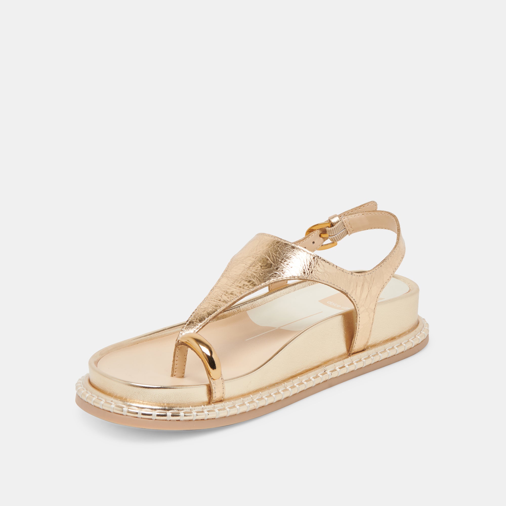 STEFAN SANDALS GOLD DISTRESSED LEATHER - Image 6