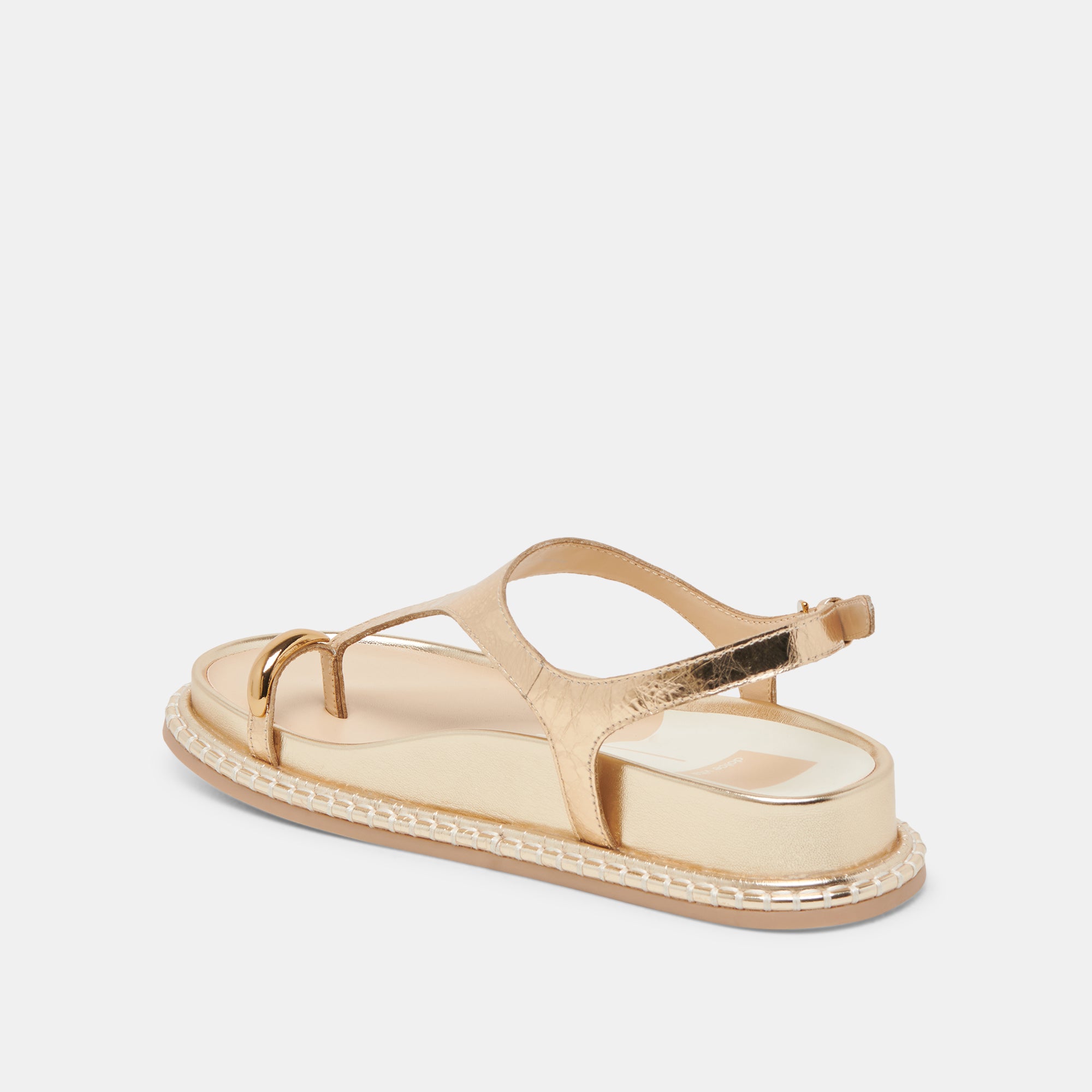 STEFAN SANDALS GOLD DISTRESSED LEATHER - Image 7