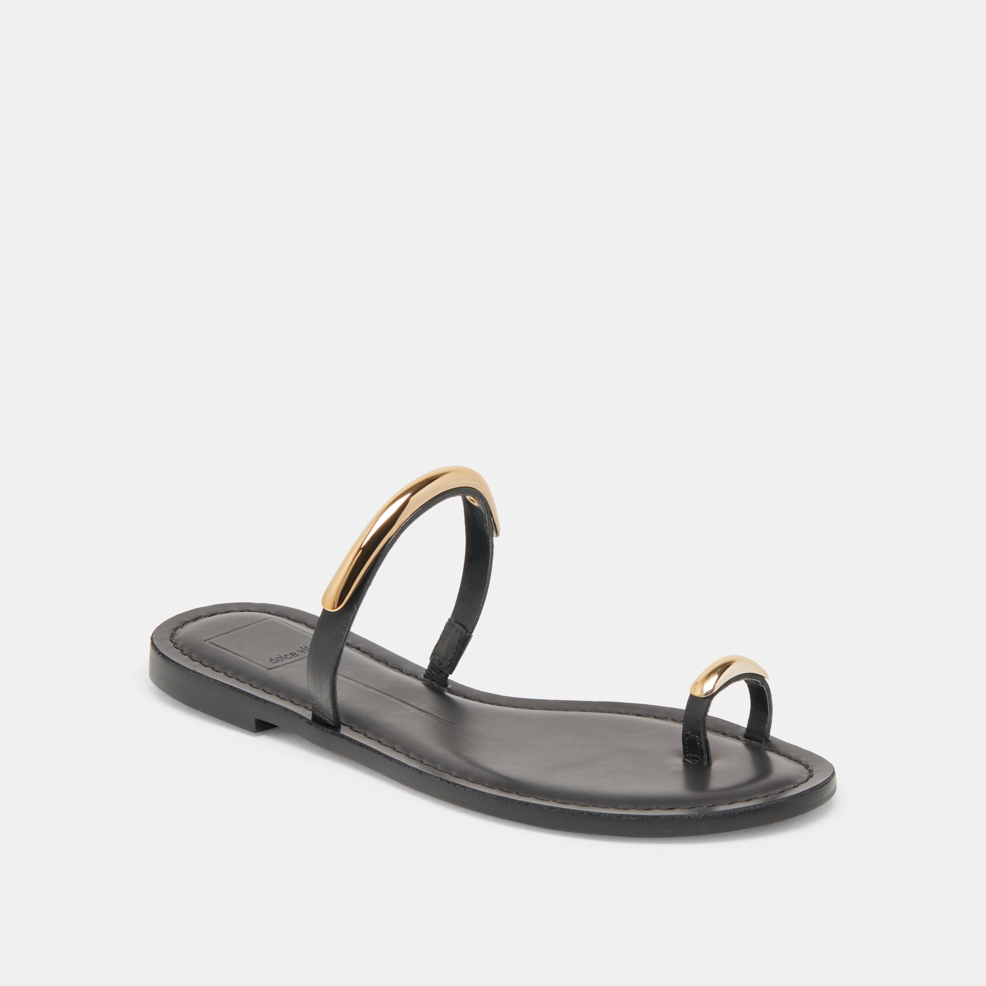 WINK WIDE SANDALS BLACK LEATHER - Image 2