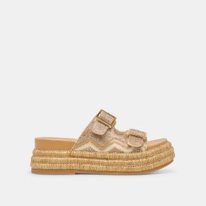 WIXIE SANDALS GOLD MULTI BEADS