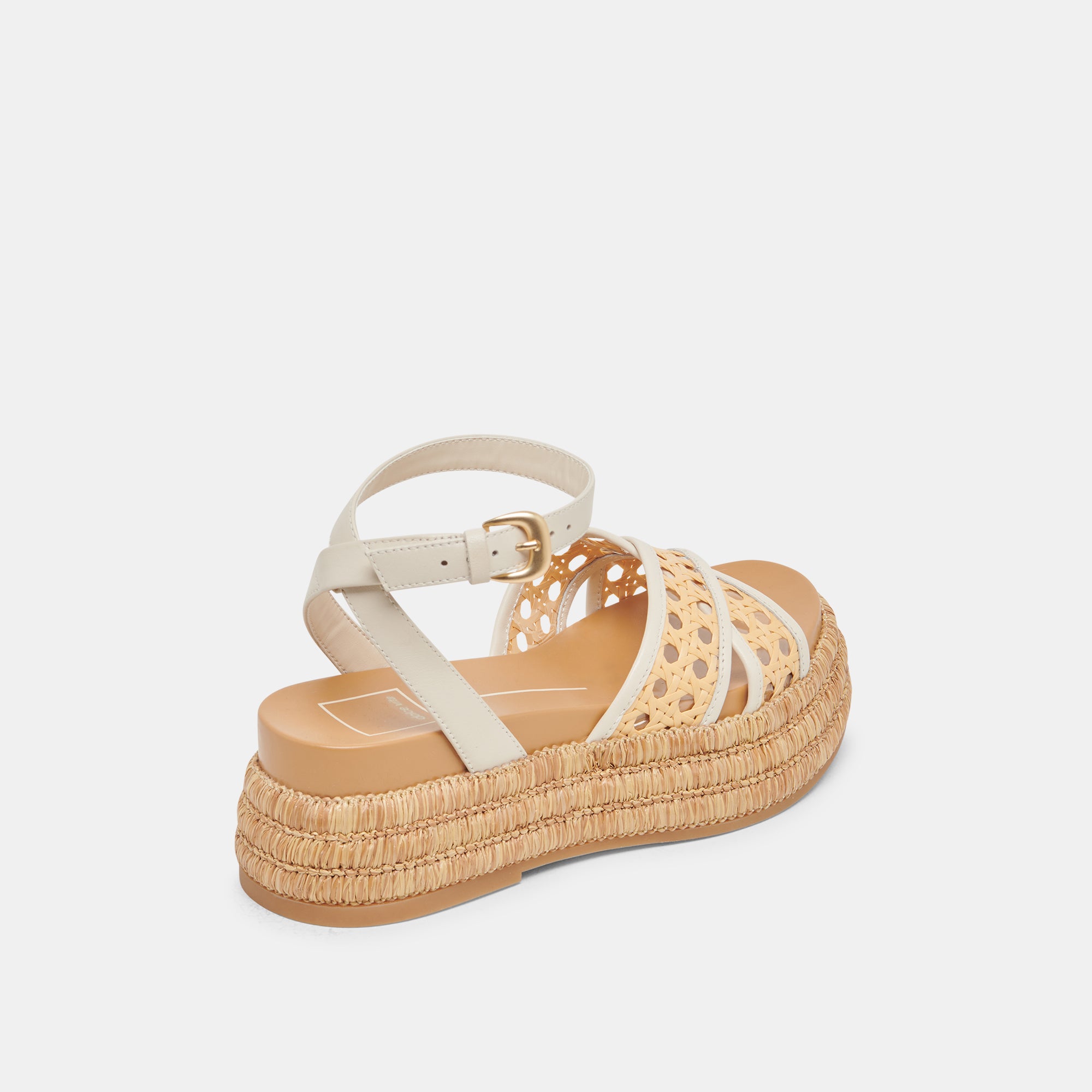 WRILEY SANDALS CREME WOVEN RAFFIA - Image 3