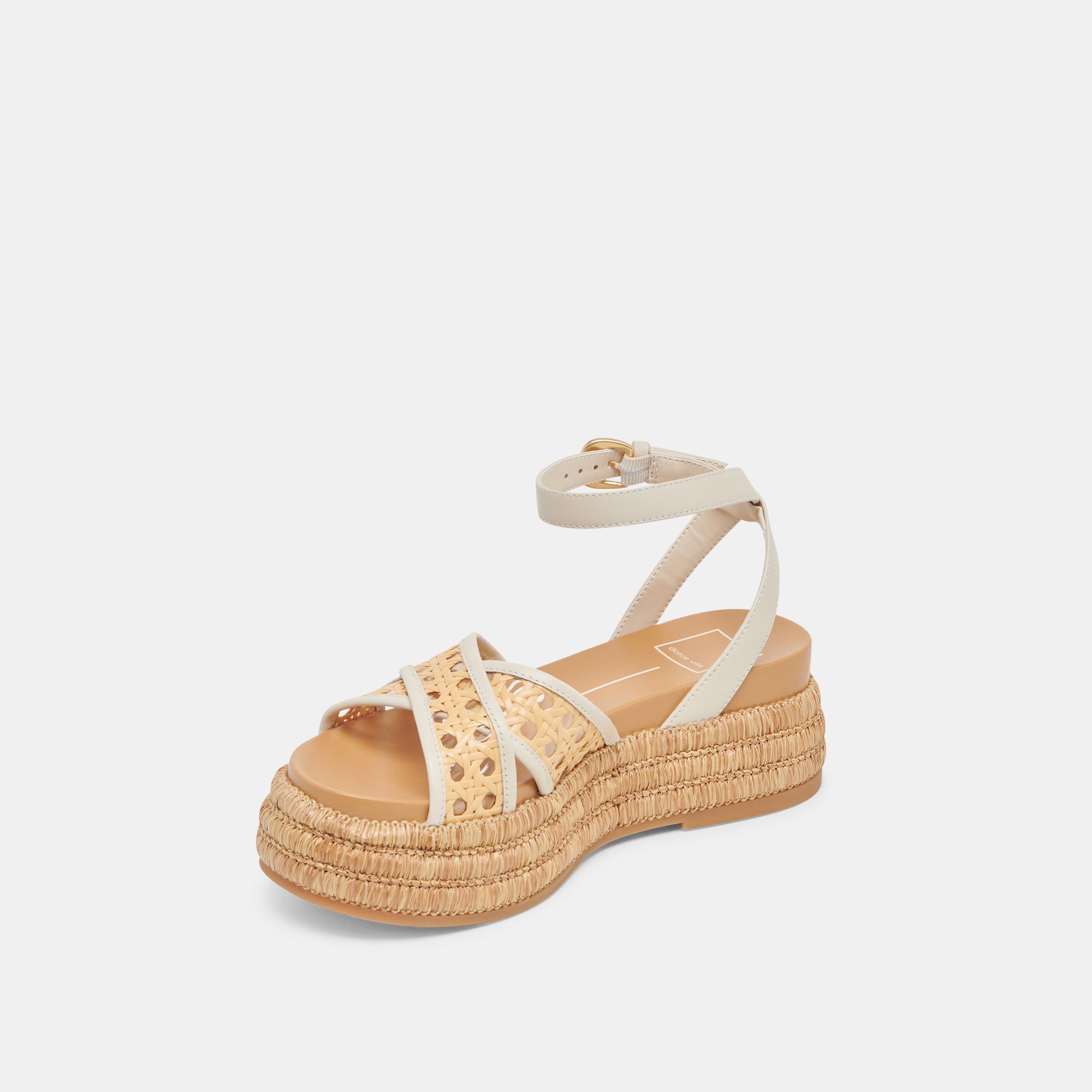WRILEY SANDALS CREME WOVEN RAFFIA - Image 4